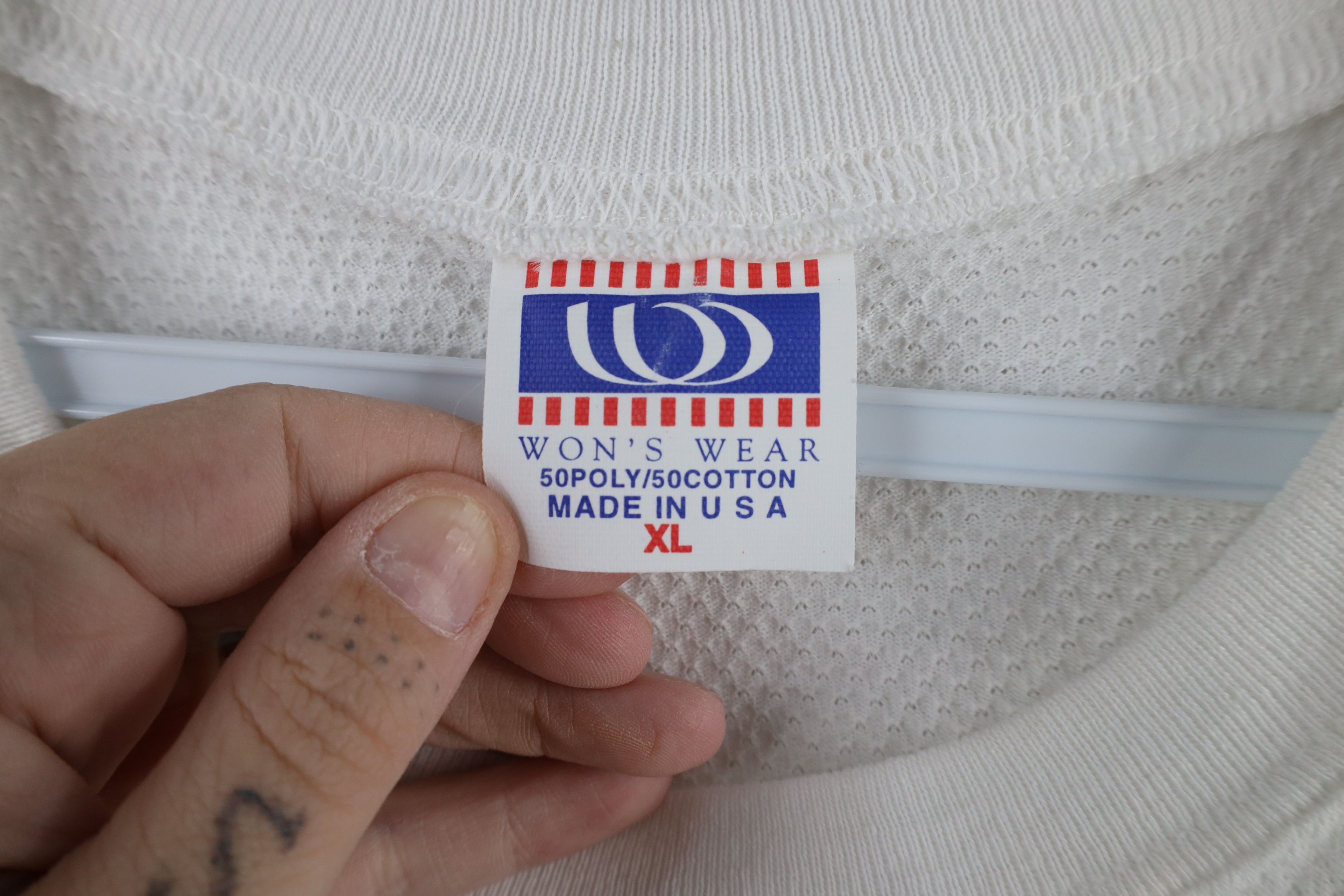 Vintage Vintage 90s Streetwear Short Sleeve T-Shirt White USA Size XL / US 12-14 / IT 48-50 - 5 Thumbnail