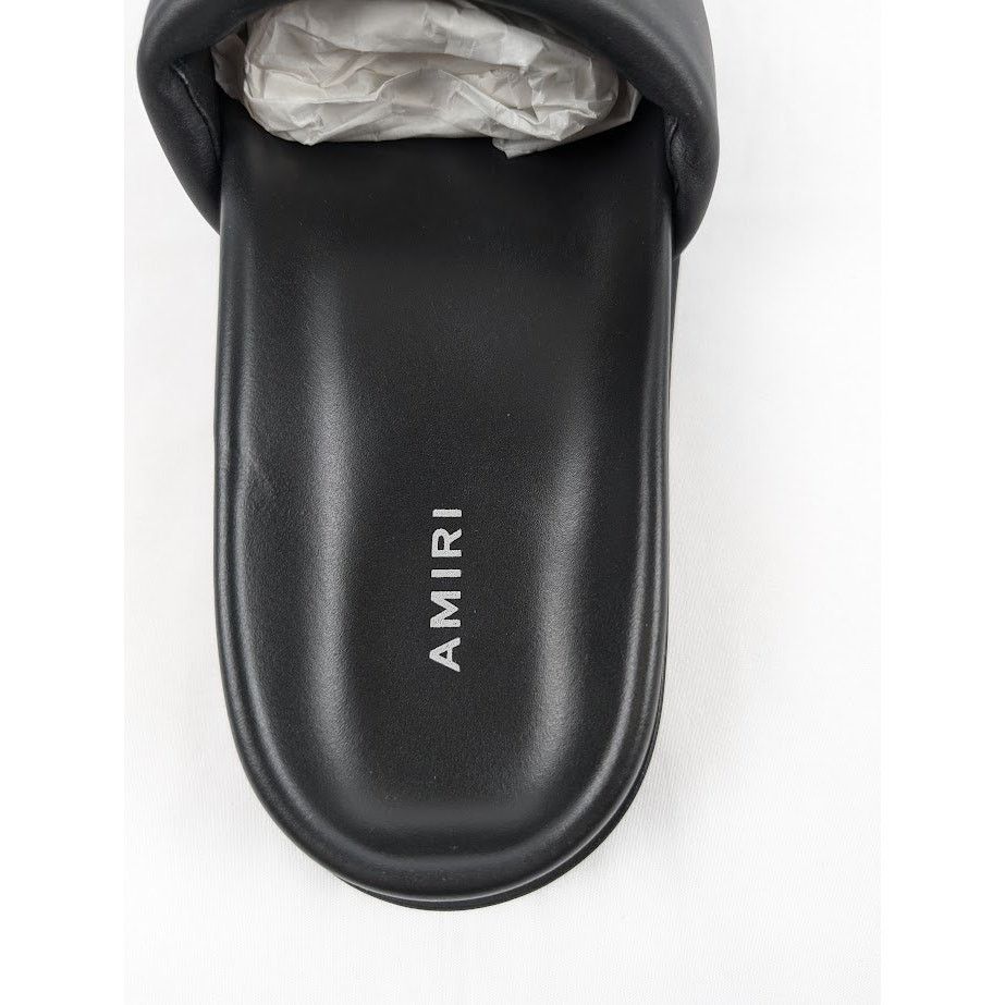 Amiri o1rshd1 Leather Slide in Black / White Size US 7 / EU 40 - 11 Thumbnail