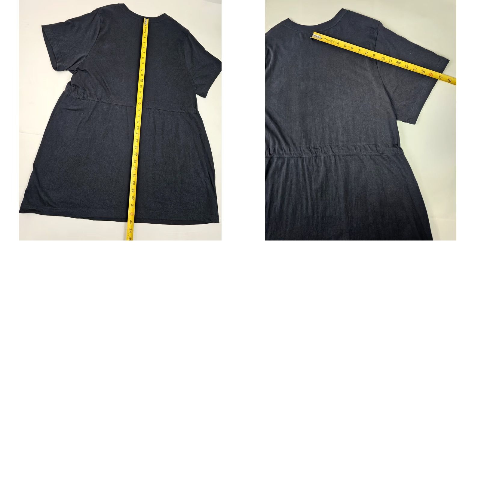 Nike VINTAGE Nike Black Icon Clash Dress Women 1X Drawstring Waist Organic Cotton Mini - EUC Size XL / US 12-14 / IT 48-50 - 9 Thumbnail