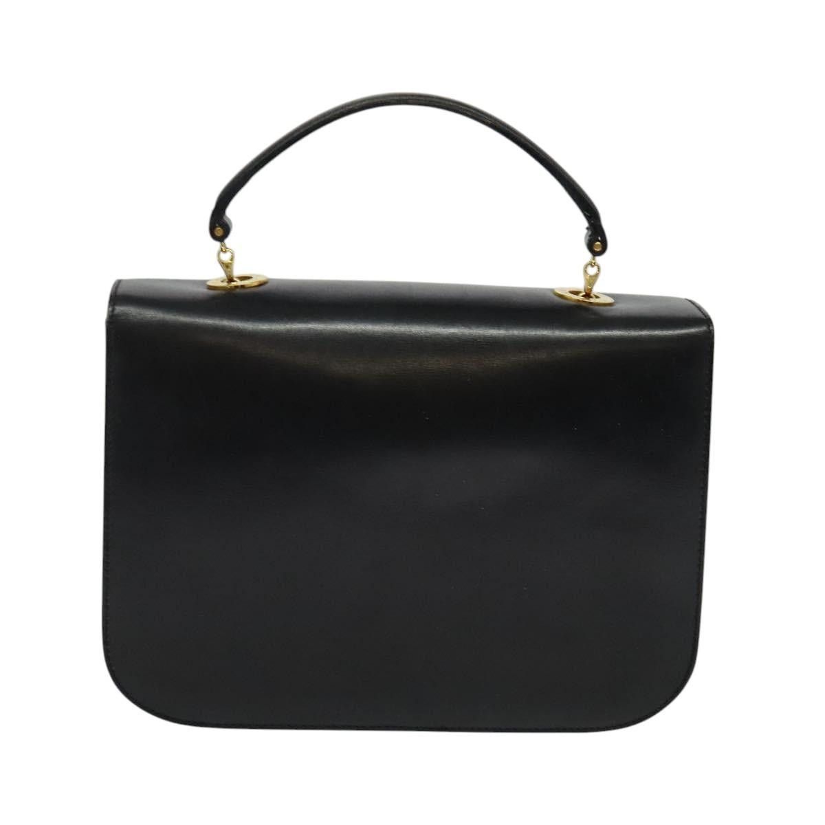 Celine CELINE Hand Bag Leather Black Gold Size ONE SIZE - 3 Thumbnail