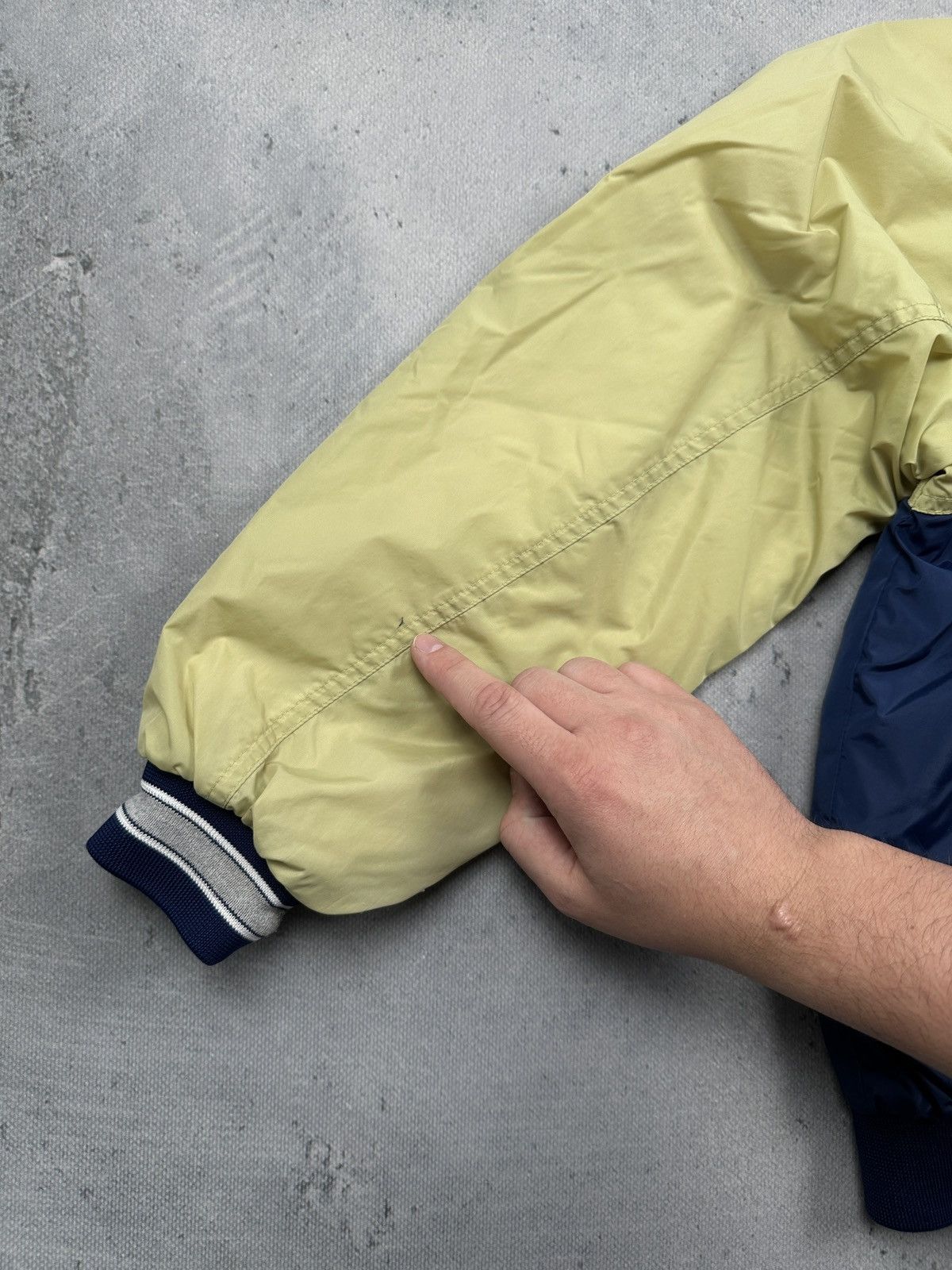 Nike Vintage Nike two-tone Hooded Jacket Blue Yellow 90s Varsity Size M / US 6-8 / IT 42-44 - 5 Thumbnail
