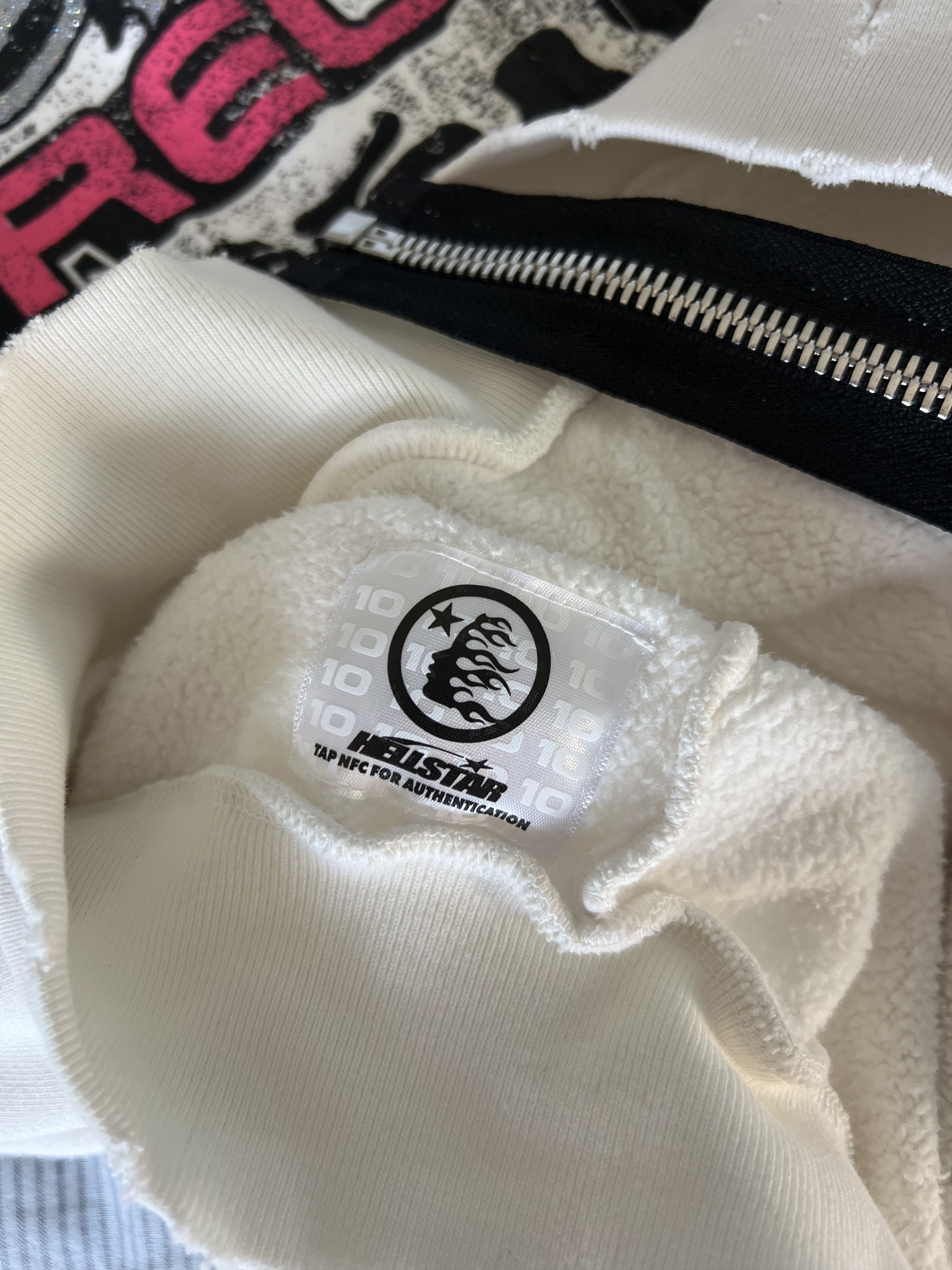 HELLSTAR Hellstar Records Zip Up Hoodie in White Size US XL / EU 56 / 4 - 8 Thumbnail