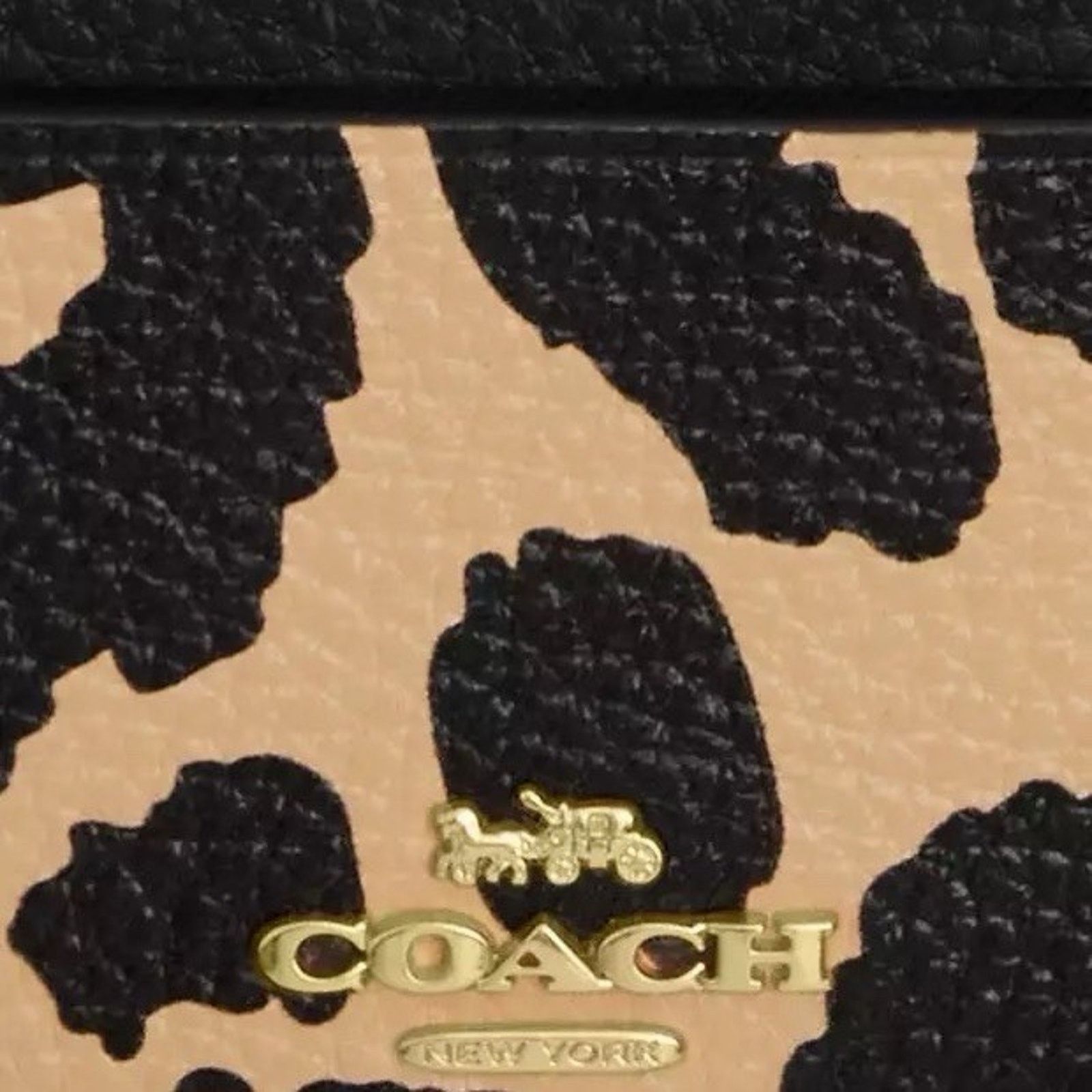 Coach NWT Coach Mini Skinny Id Case Leopard CBL75 Gold/Leopard Size ONE SIZE - 7 Thumbnail