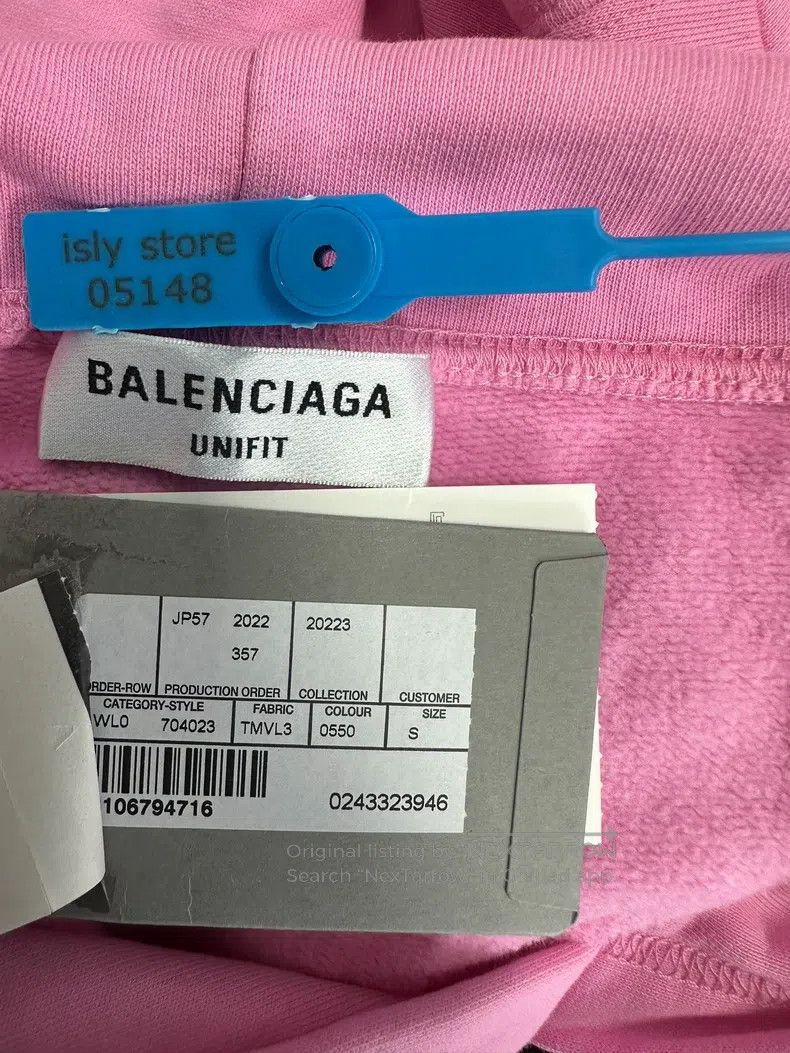 Balenciaga Balenciaga Geometric Pattern Hooded Loose Long Sleeve Swea Size US S / EU 44-46 / 1 - 4 Thumbnail