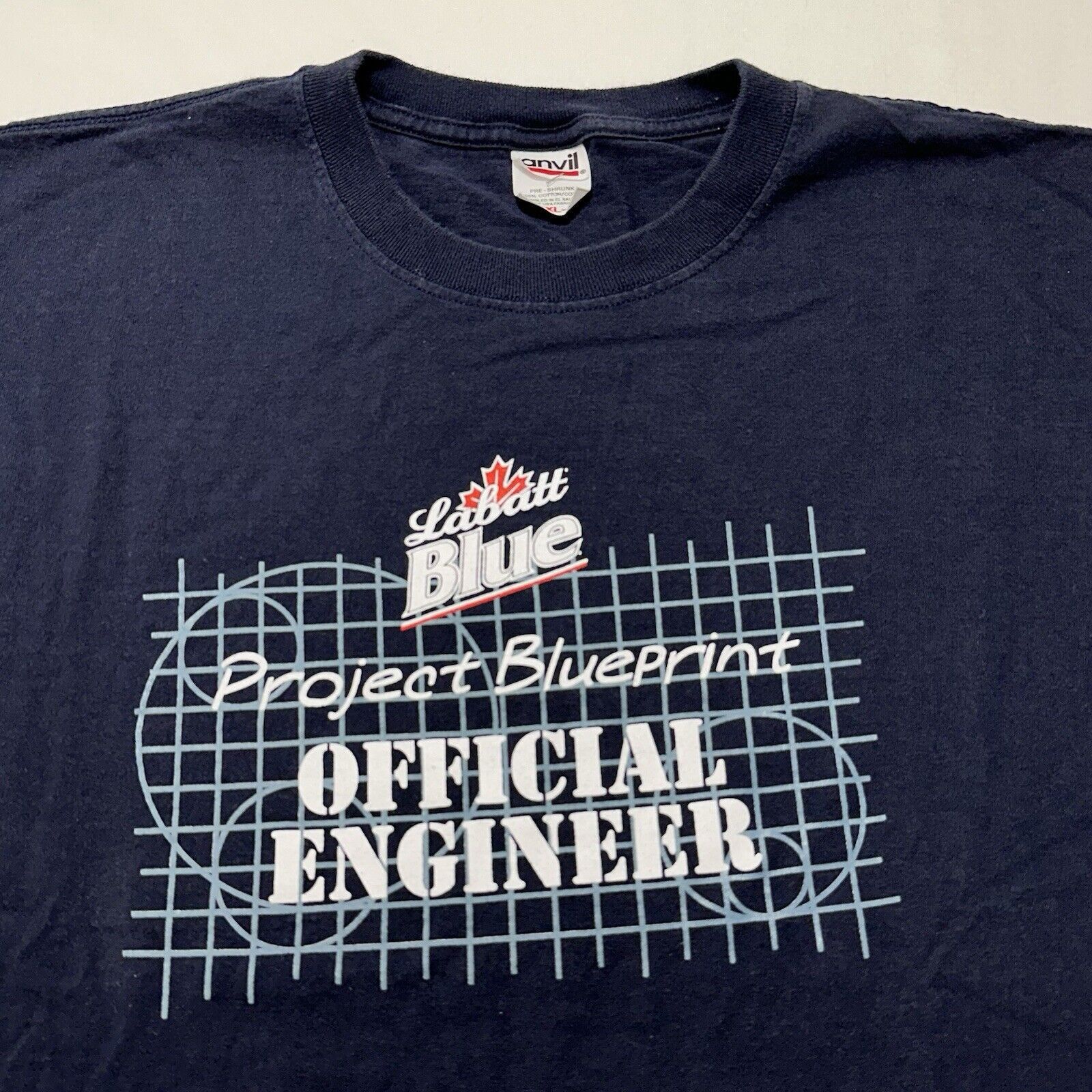 Anvil Labatt Blue Project Blueprint Official Engineer XL T Shirt Size US XL / EU 56 / 4 - 2 Thumbnail