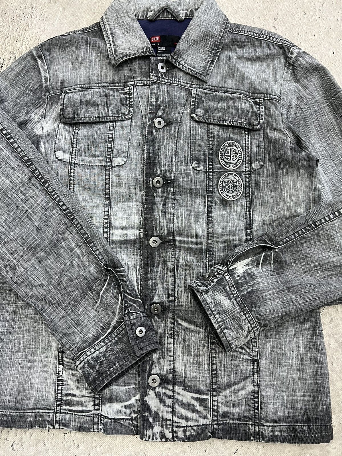 Diesel × Japanese Brand Vintage Y2K Diesel Blue Washed Denim Trucker Jacket Size US M / EU 48-50 / 2 - 6 Thumbnail