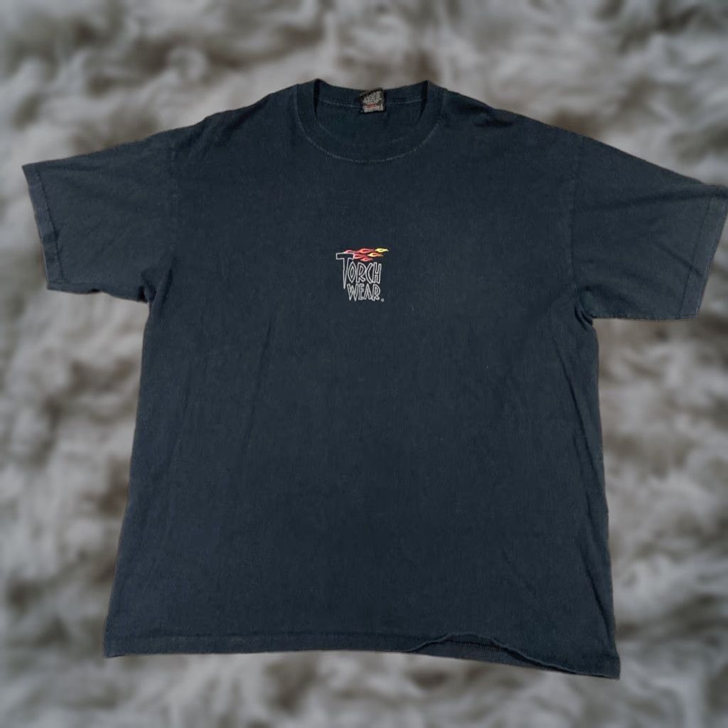 Spell VINTAGE Torch Wear T-Shirt Men XL Black Flames Spell out Size US XL / EU 56 / 4 - 1 Thumbnail
