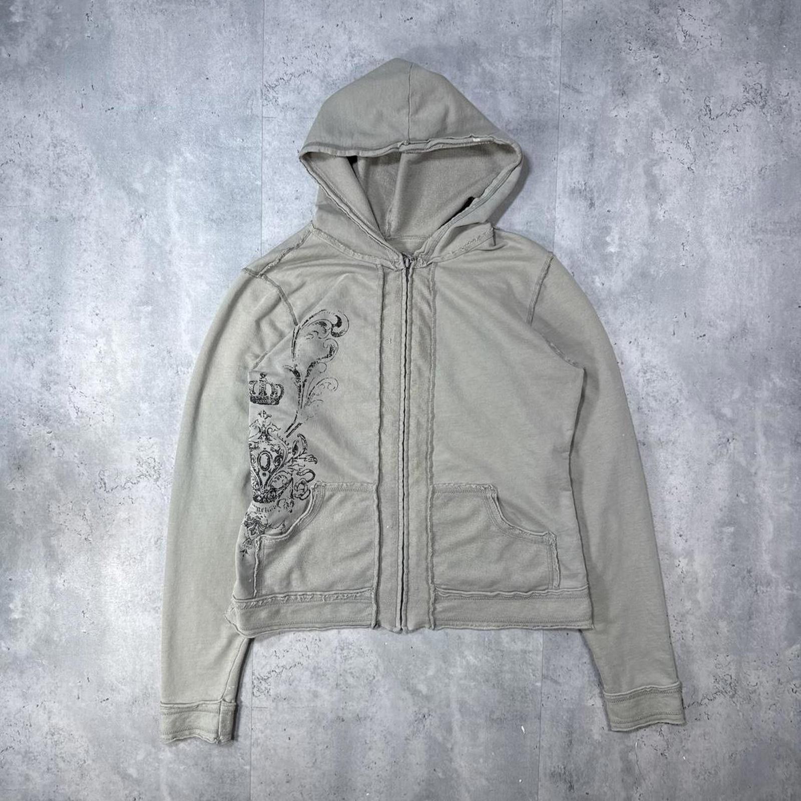 Other Y2K Ellemenno Grunge 00s Zip Up Beige Jacket Size XL / US 12-14 / IT 48-50 - 6 Thumbnail