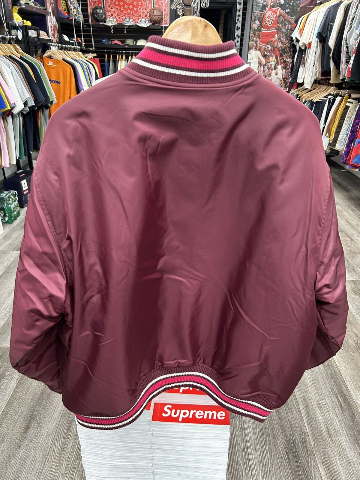 Mitchell & Ness × Supreme Supreme/Mitchell & Ness Camo Logo Varsity Jacket Size US L / EU 52-54 / 3 - 2 Thumbnail