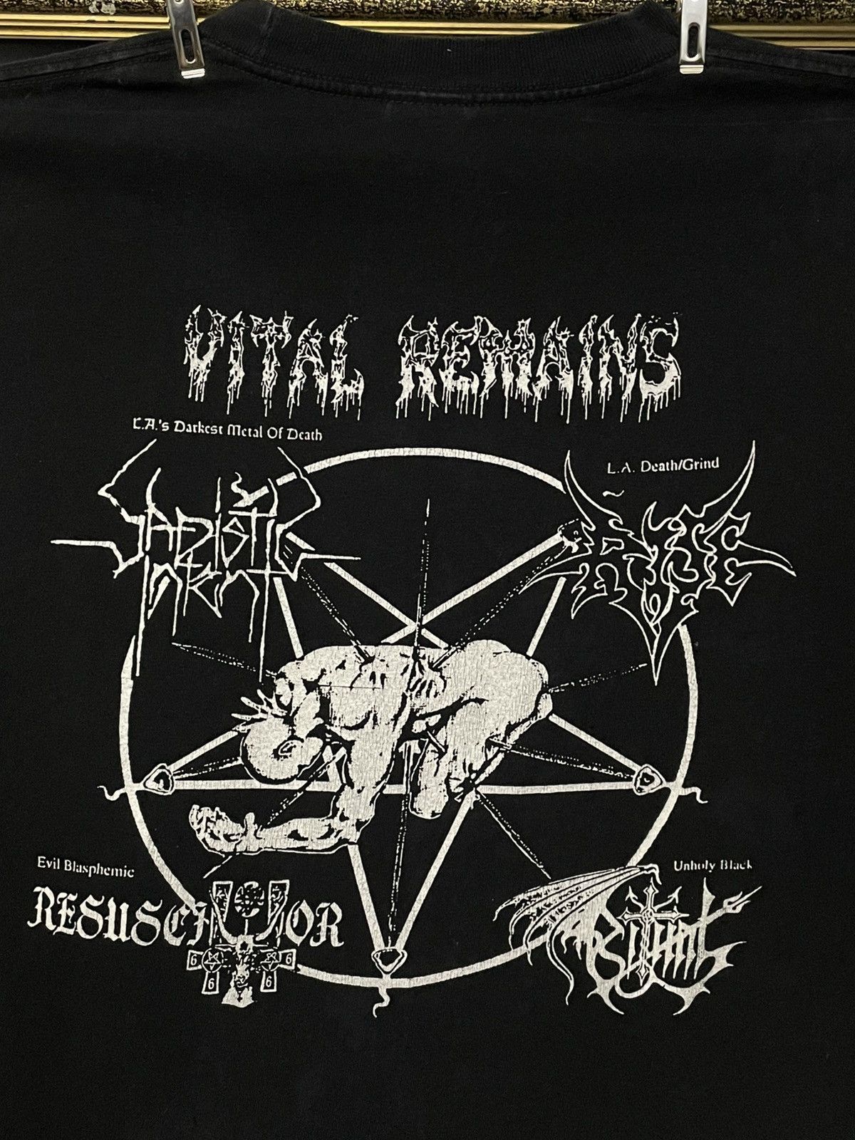 Vintage Vintage Late 1990s Vital Remains Og American Death Metal 666 Size US M / EU 48-50 / 2 - 13 Thumbnail