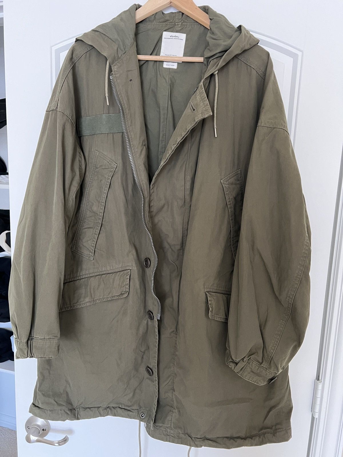 Visvim Mud Dyed Visvim 20SS Patterson Overcoat C/NY Olive 1 | Grailed