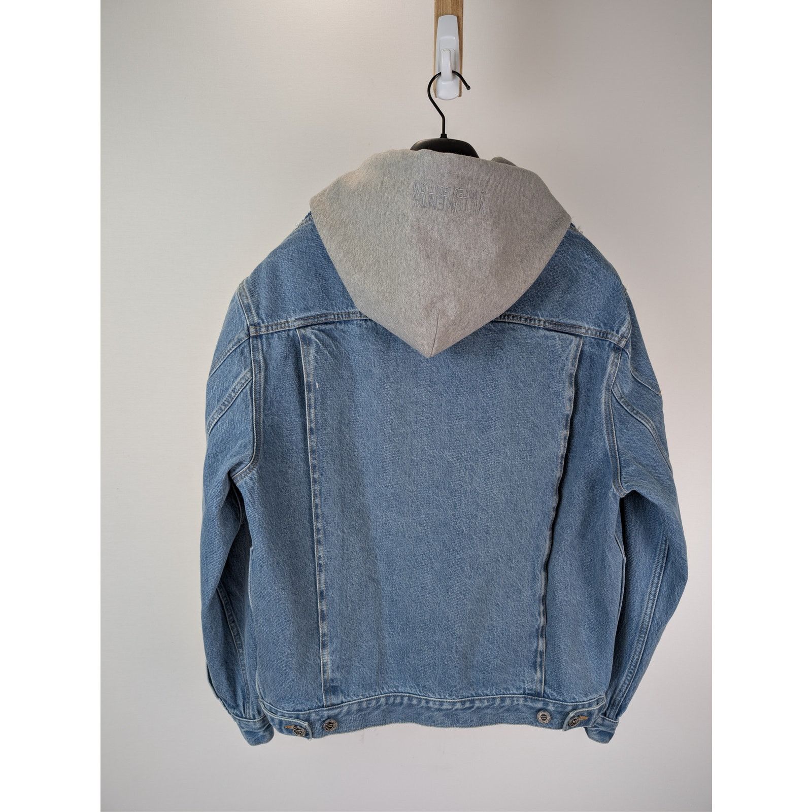 Vetements o1rshd1 Deconstructed Hooded Denim Jacket in Denim Mid Blue Size US M / EU 48-50 / 2 - 11 Thumbnail