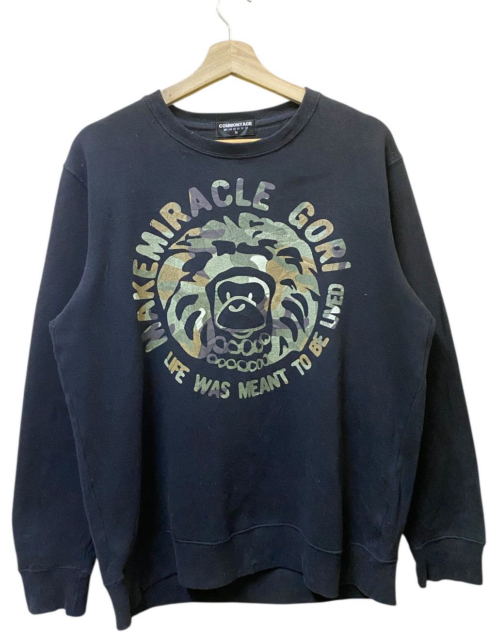 The Unbranded Brand Commontage Sweatshirt Crewneck Black Colour Size US M / EU 48-50 / 2 - 1 Thumbnail