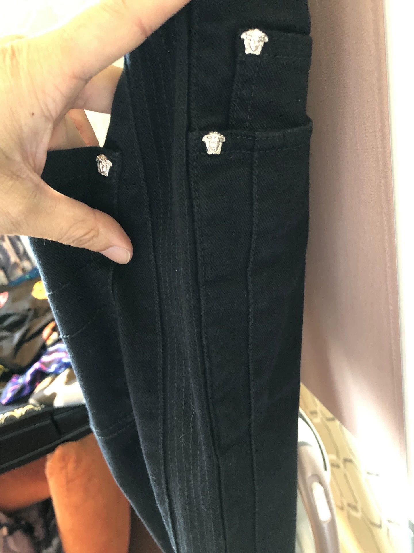 Versace Versace Main Line Black Ankle Zip Jeans Size US 30 / EU 46 - 4 Thumbnail