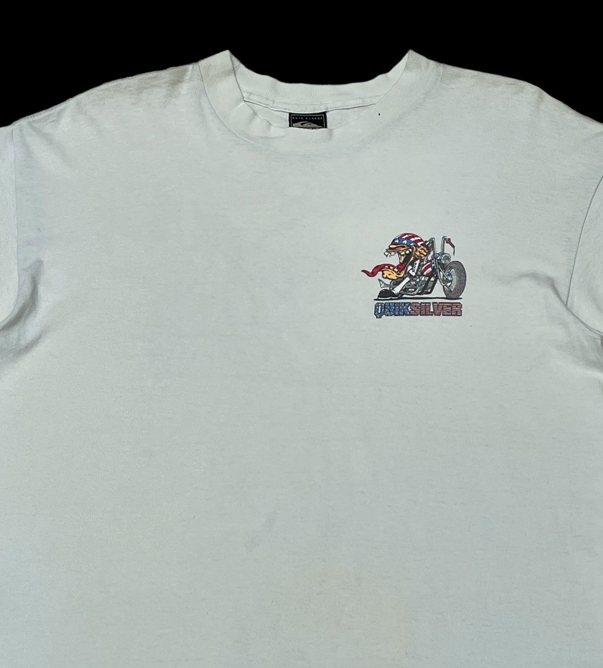 Quiksilver × Vintage Vintage Brand Quicksilver Made In Usa T-Shirt 1990s Size US M / EU 48-50 / 2 - 4 Thumbnail