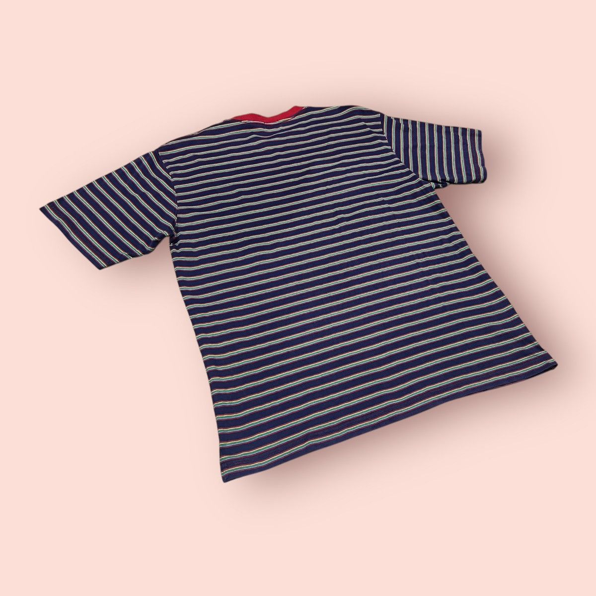 Japanese Brand × Jun Takahashi × Uniqlo VINTAGE 90s/Y2K UNIQLO PURPLE STRIPED TEE Size US L / EU 52-54 / 3 - 9 Thumbnail