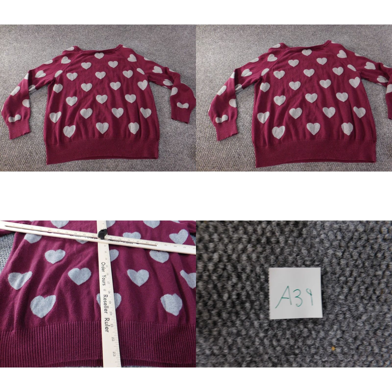 Torrid Torrid Purple 0X Plus Cotton Cable-Knit Crewneck Pullover Women Raglan Long Sleeve Sweater, Casual, Winter, Solid, Button Accents Size XL / US 12-14 / IT 48-50 - 8 Thumbnail