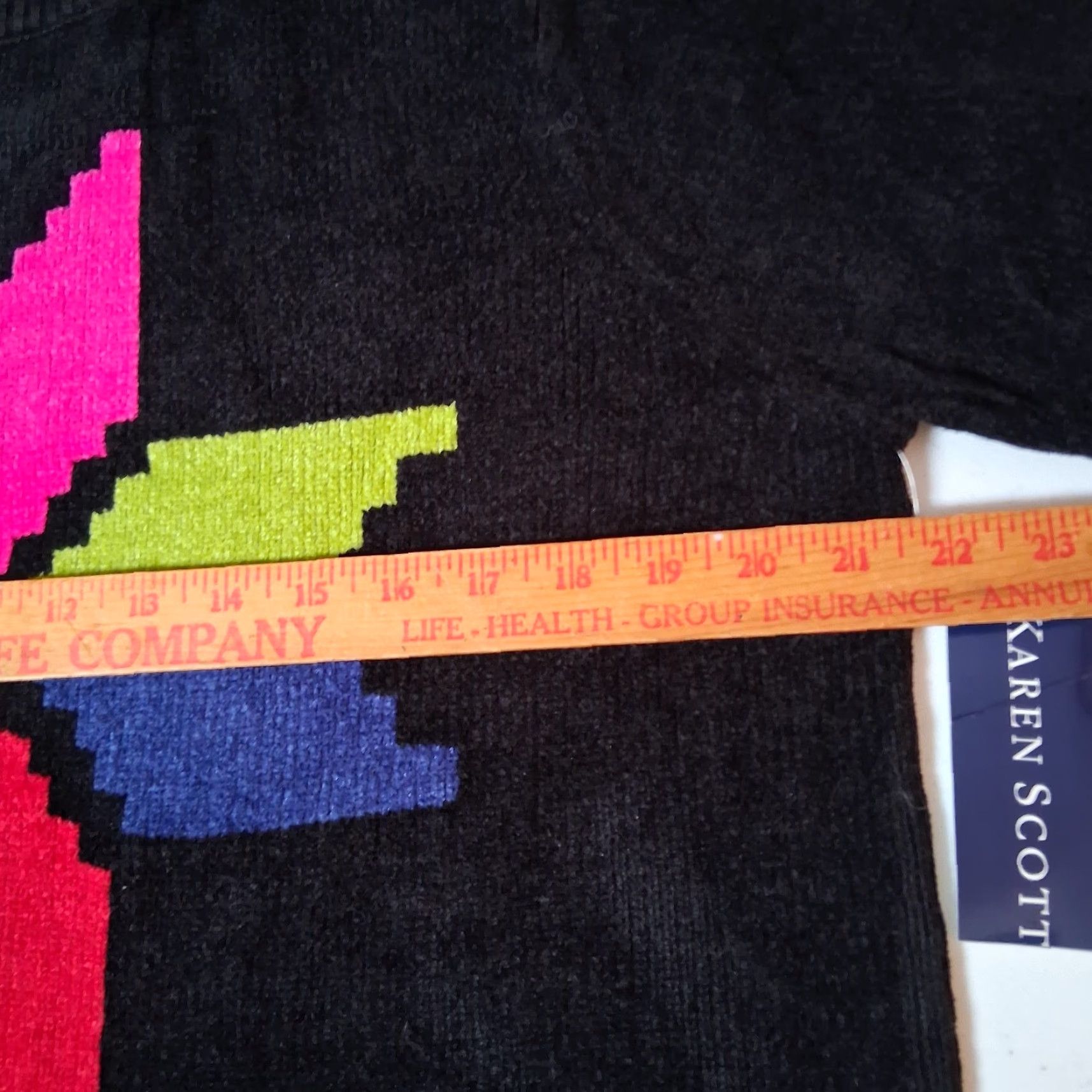 Vintage VINTAGE Karen Scott Sweater Black Quilt Star Knit Pullover NOS Y2K New St Size L / US 10 / IT 46 - 4 Thumbnail