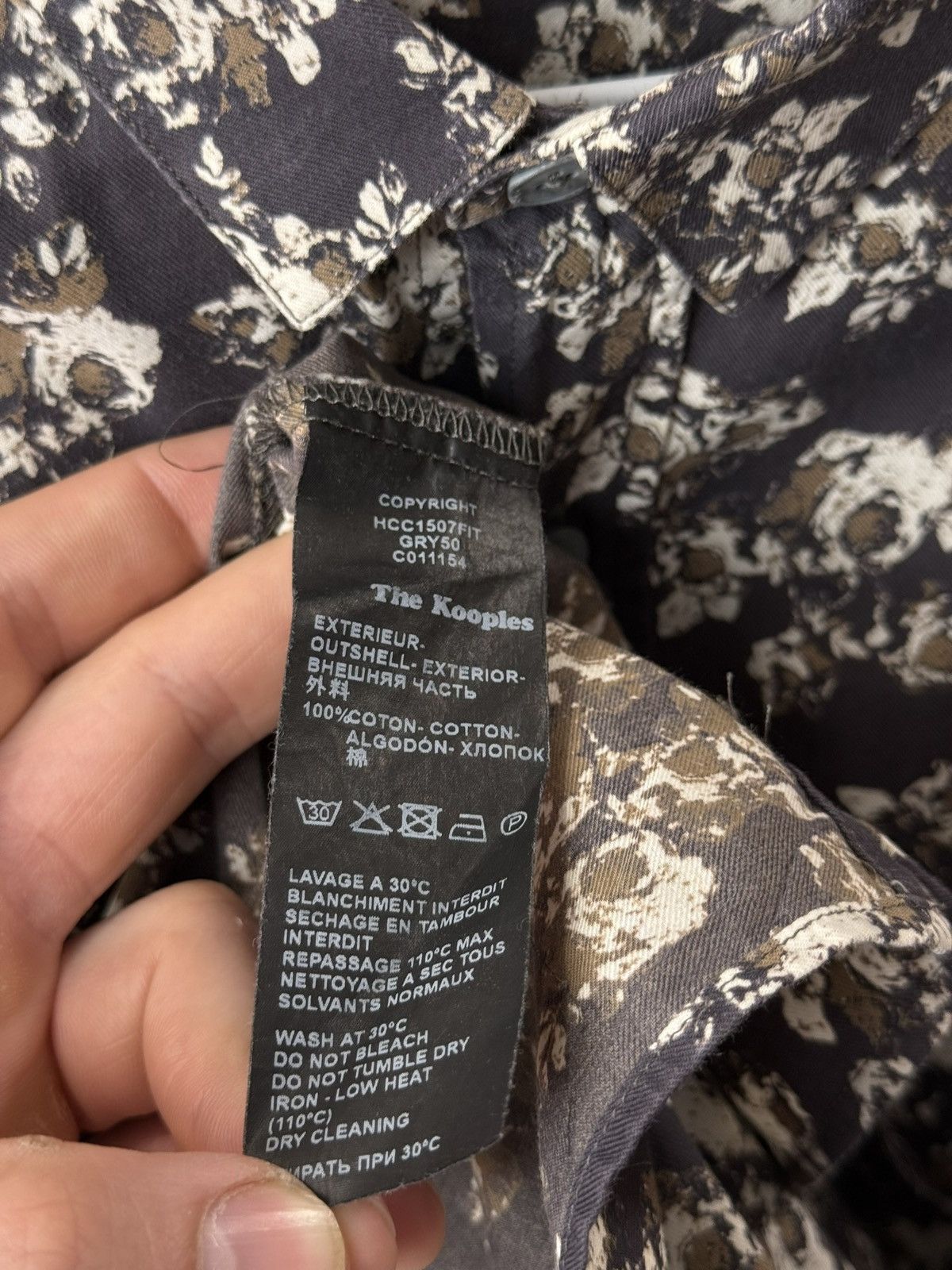 The Kooples The Kooples Paris Luxury Printed Shirt Size US L / EU 52-54 / 3 - 6 Thumbnail