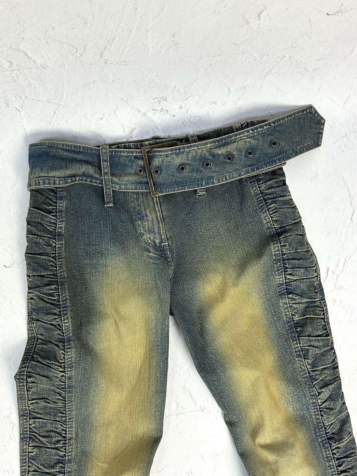 Beauty Beast × If Six Was Nine × Vintage Vintage Washed Pleated Belted Jeans Size 28" / US 6 / IT 42 - 6 Thumbnail