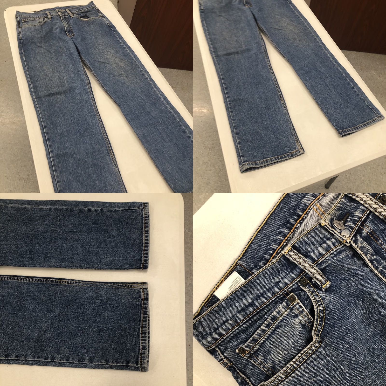 Levi's Levi's 514 Jeans Mens 34x29.5 Straight Regular Fit Medium Wash Blue Cotton Denim 5-Pocket Zip Closure Stretch Size US 34 / EU 50 - 8 Thumbnail