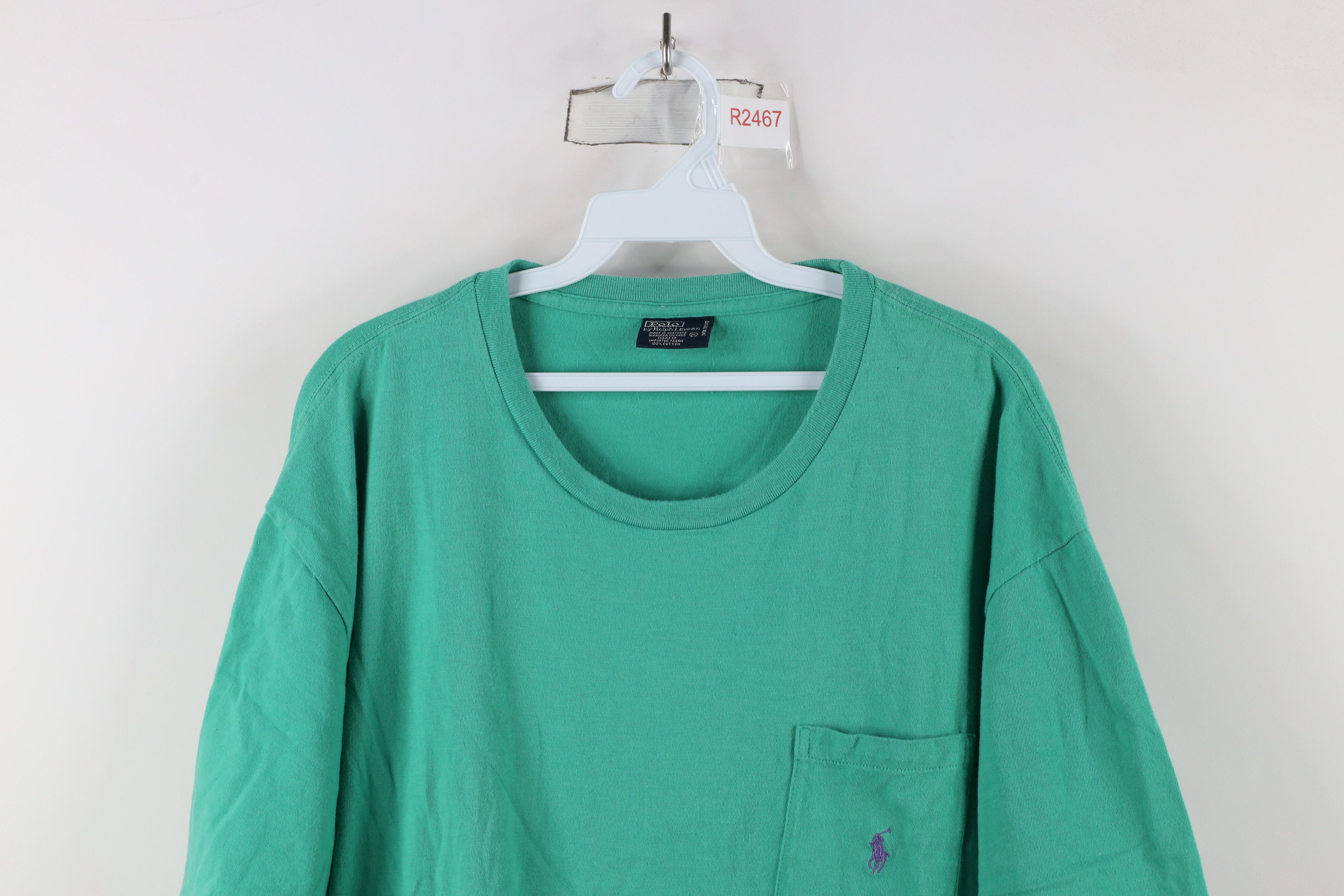 Ralph Lauren × Vintage Vintage 90s Ralph Lauren Short Sleeve Pocket T-Shirt Cotton Size US XL / EU 56 / 4 - 2 Thumbnail