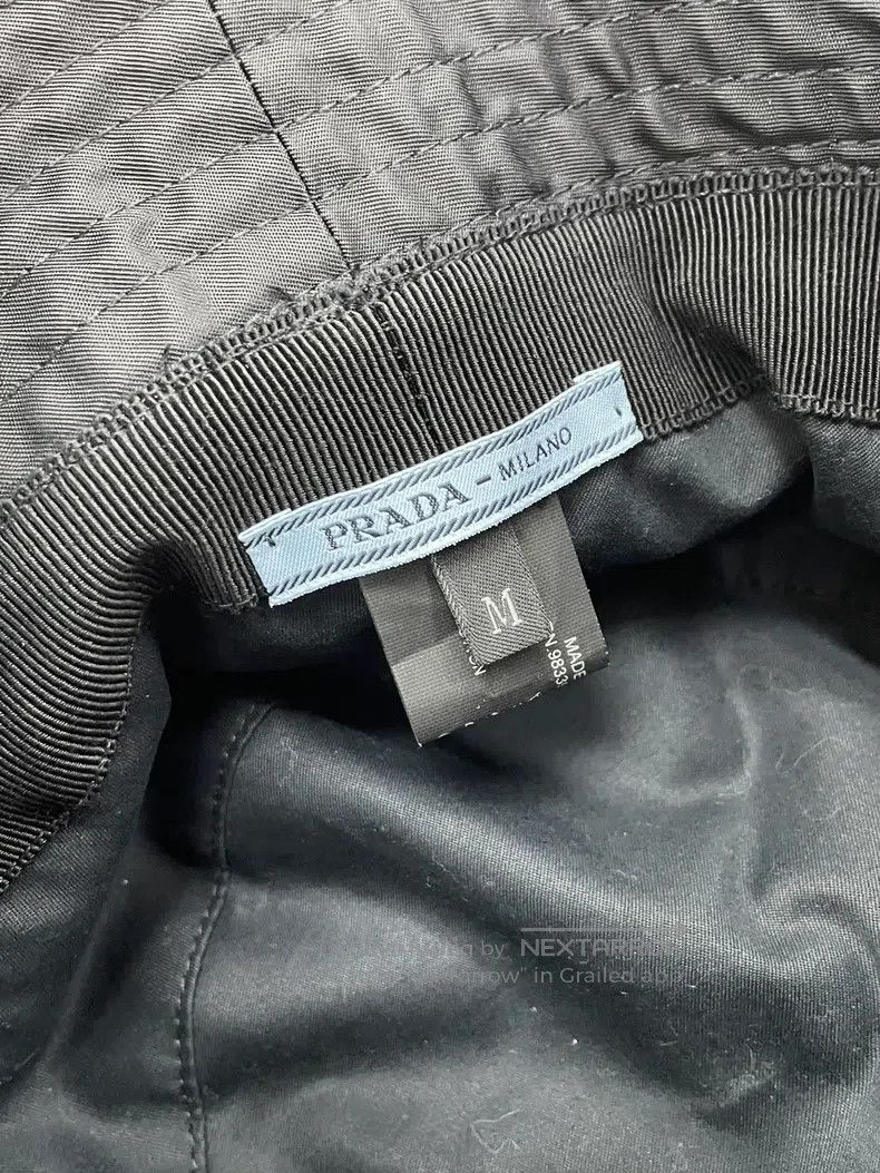 Prada Prada SizeM Black nylon triangle mark fisherman's hat Size ONE SIZE - 6 Thumbnail