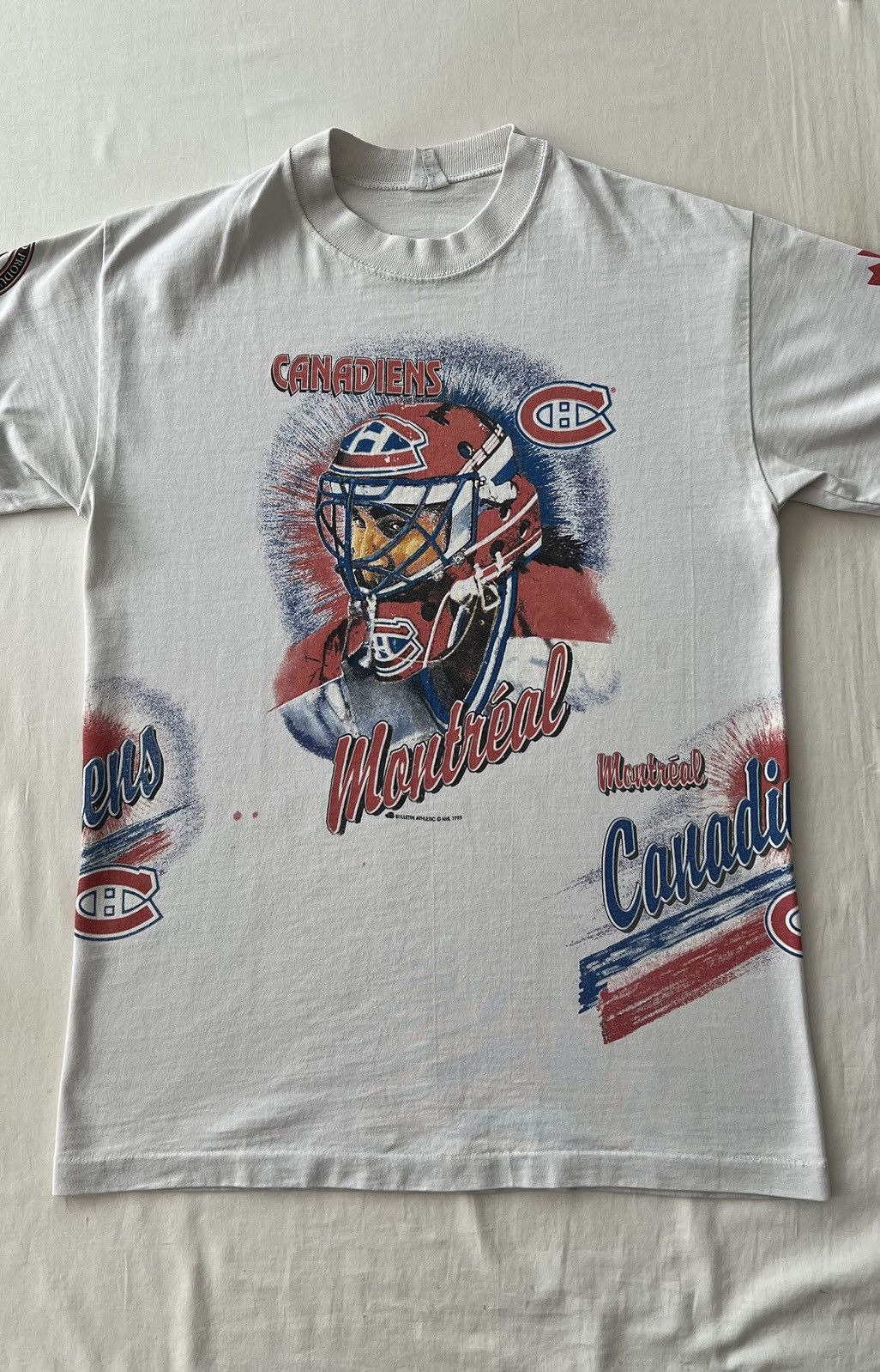 NHL Vintage 1993 Montreal Canadiens NHL Hockey Bulletin T-shirt Size US S / EU 44-46 / 1 - 3 Thumbnail