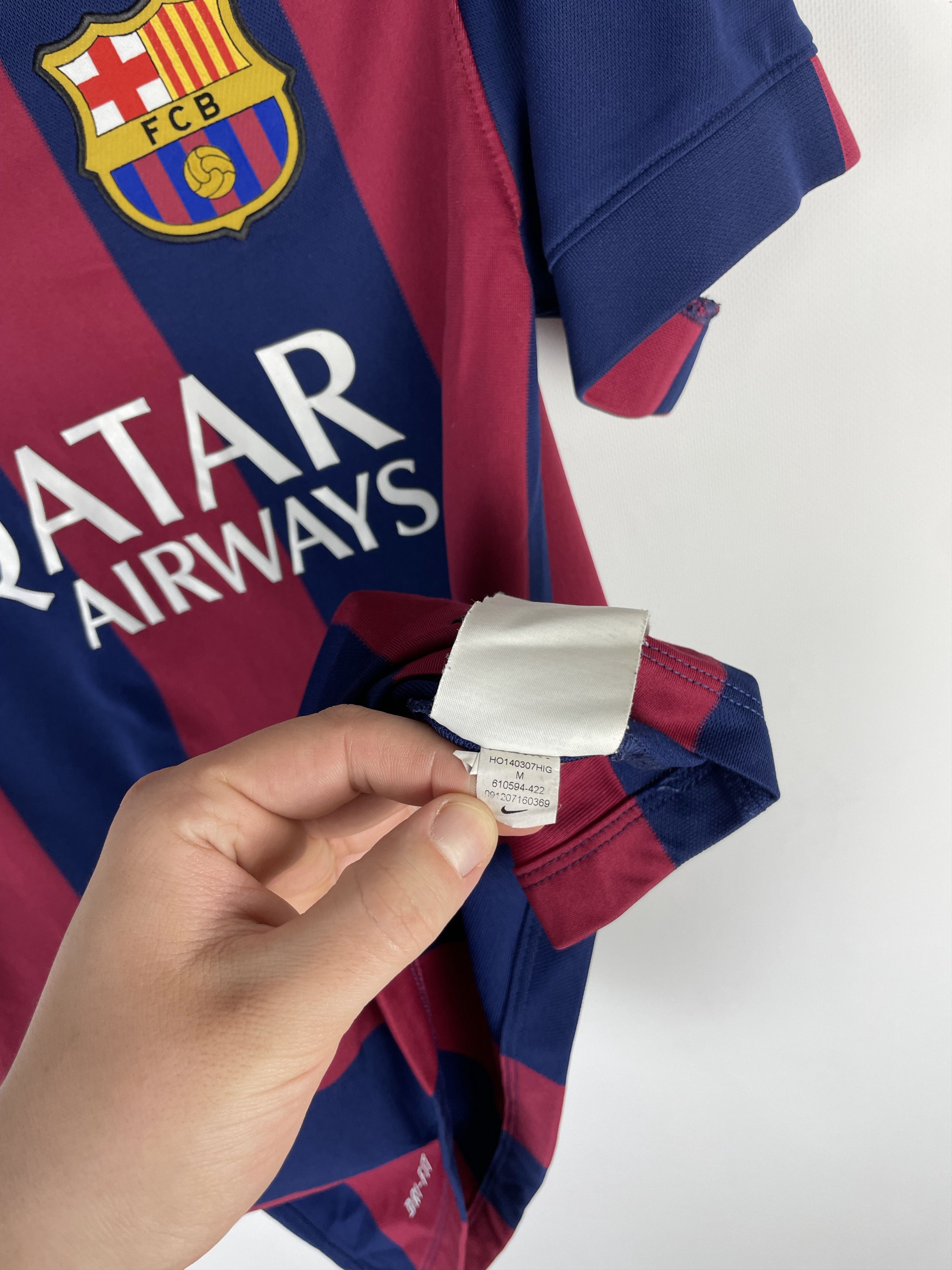 Nike BARCELONA 2014 HOME SUAREZ FOOTBALL SHIRT SOCCER JERSEY Size US M / EU 48-50 / 2 - 9 Thumbnail