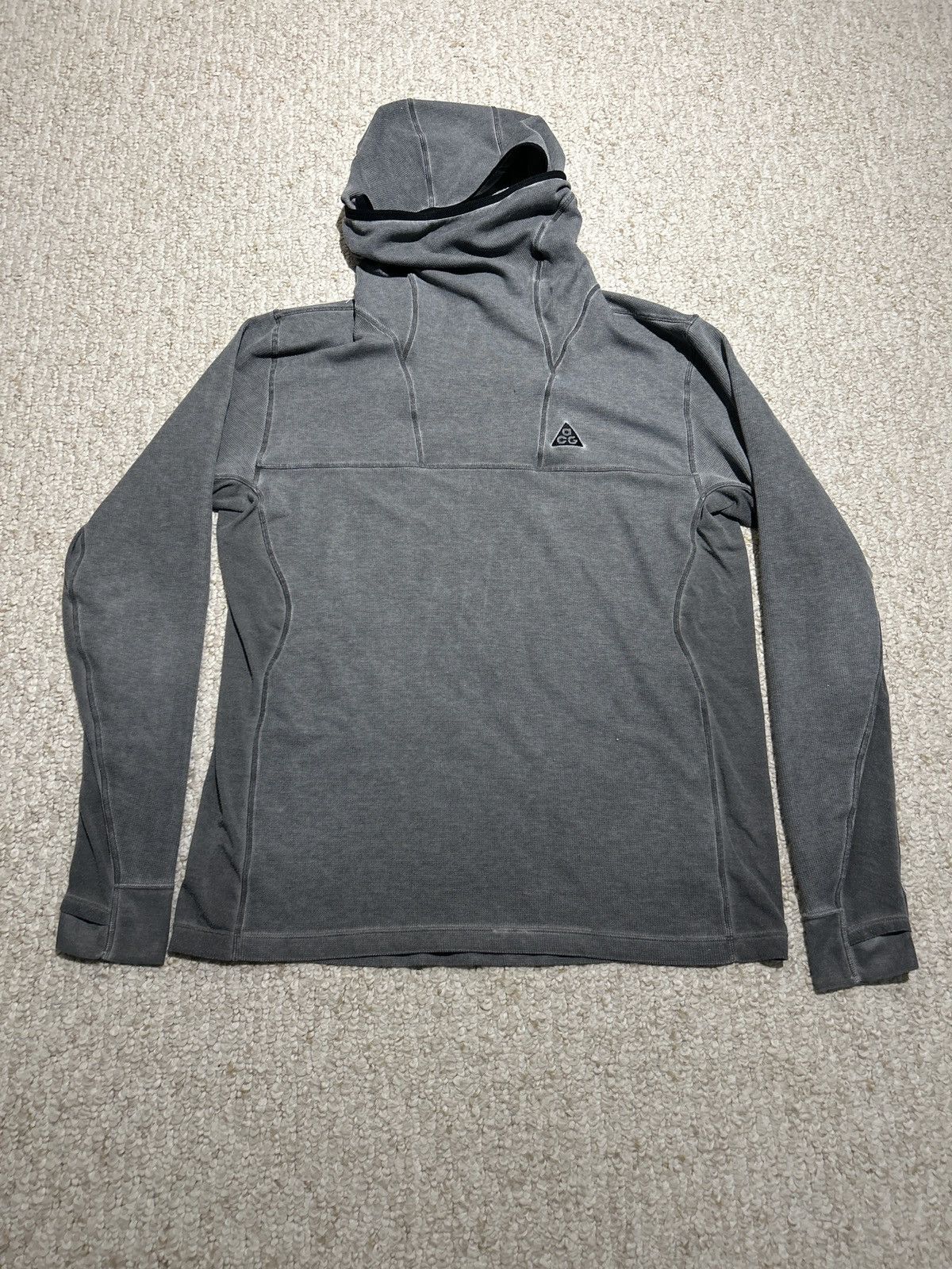 image of Nike Acg Vintage Acg Fleece With Built In Skin Mask in Black, Men's (Size Large)