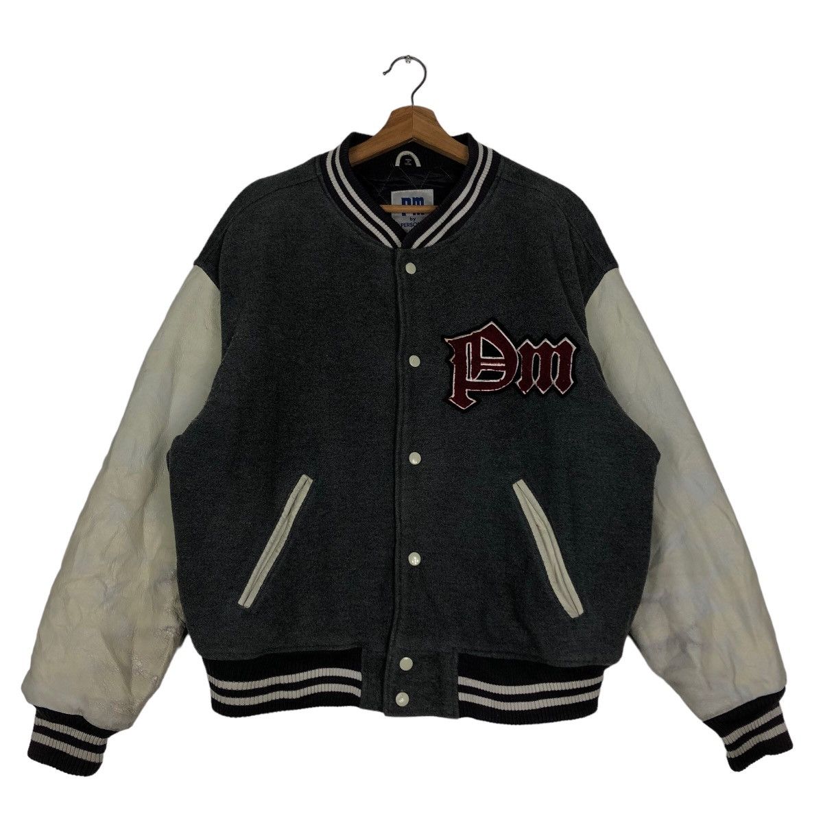 Vintage 🔥90’s Vintage Leather Varsity Jacket PM by Persons Japan Size US L / EU 52-54 / 3 - 1 Thumbnail