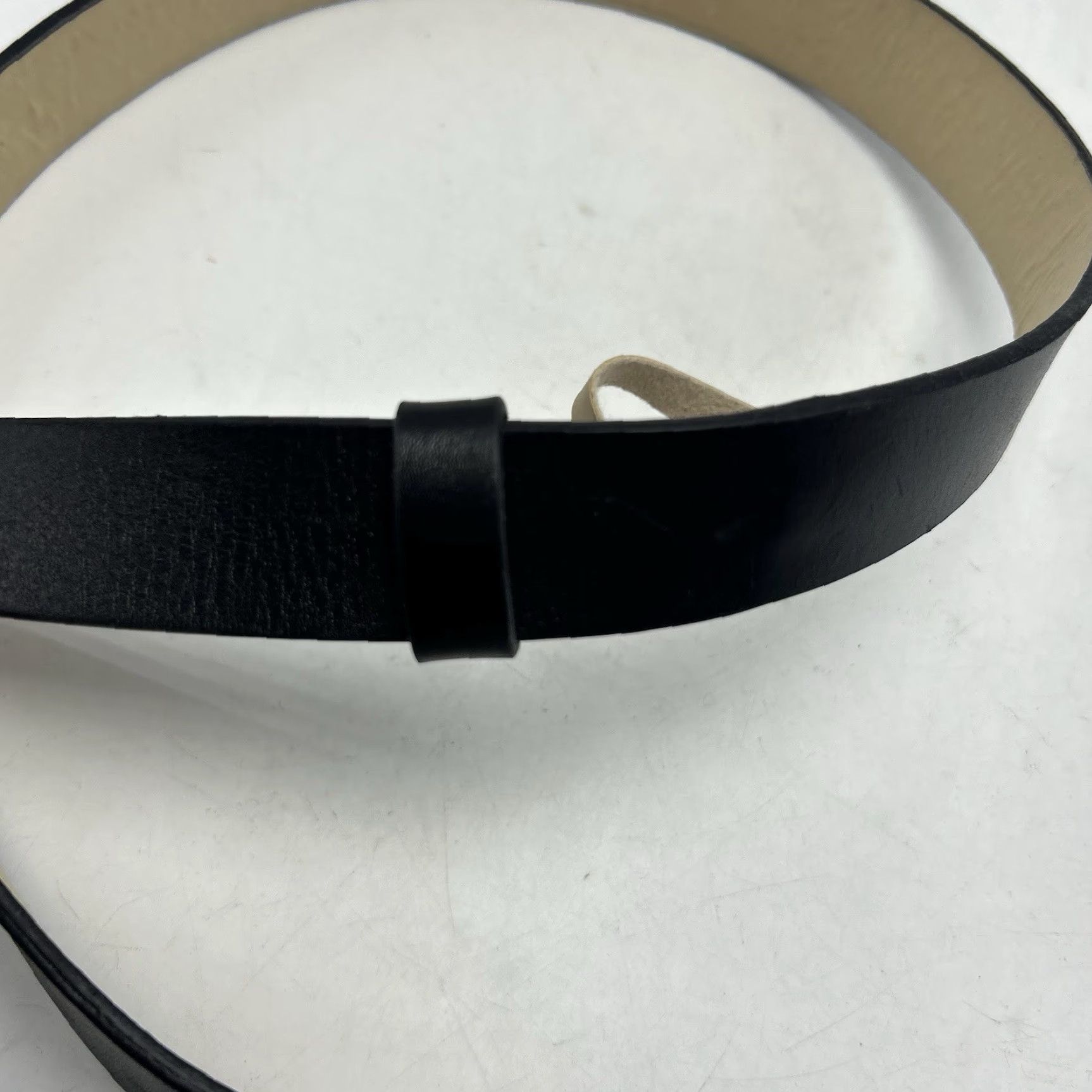 Vintage Via Spiga Belt Womens Medium Black Leather Buckle Quiet Luxury Capsule Size ONE SIZE - 6 Thumbnail