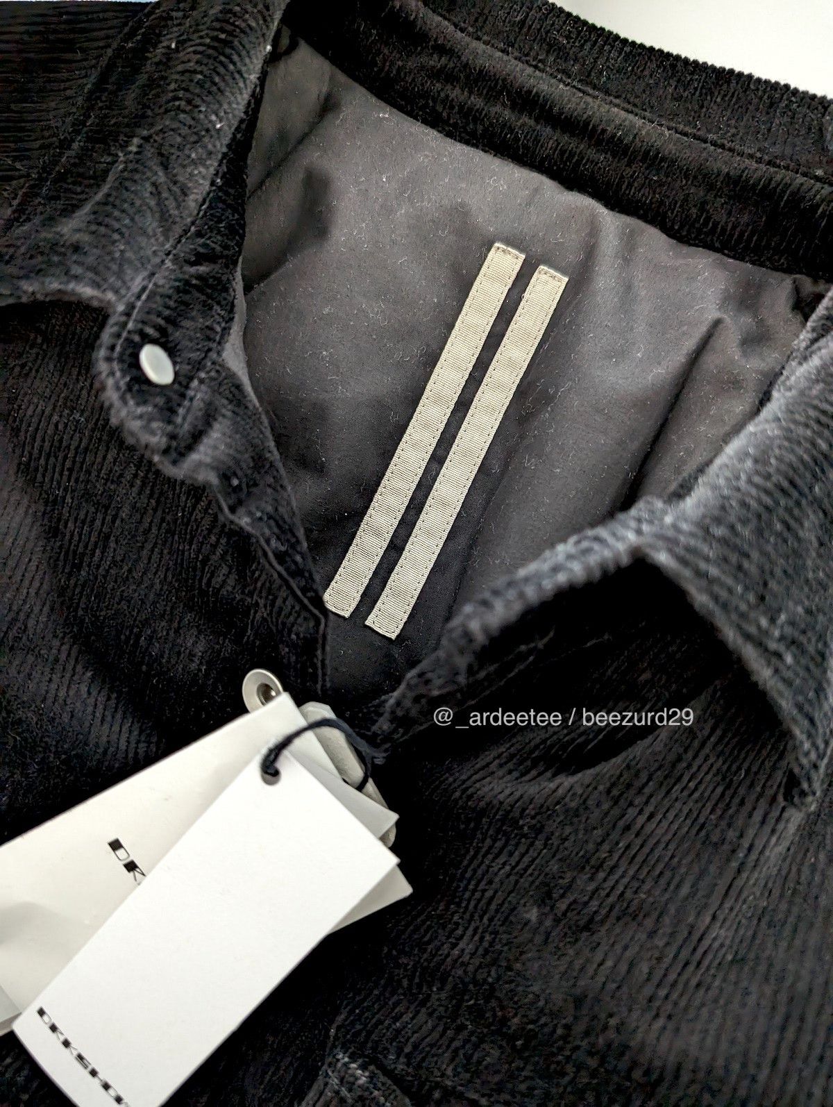 Rick Owens PADDED CORDUROY VELVET OUTERSHIRT $1,755 LARGE Size US L / EU 52-54 / 3 - 9 Thumbnail