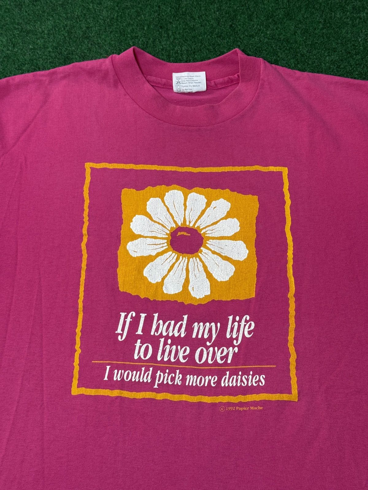 Hanes 90s I’d Pick More Daises If I Could Live Life Over T Shirt Size L / US 10 / IT 46 - 2 Thumbnail