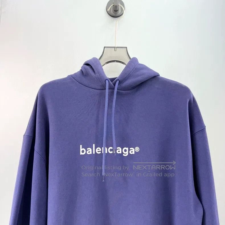 Balenciaga Balenciaga Purple Small Logo Hoodie Size US M / EU 48-50 / 2 - 4 Thumbnail