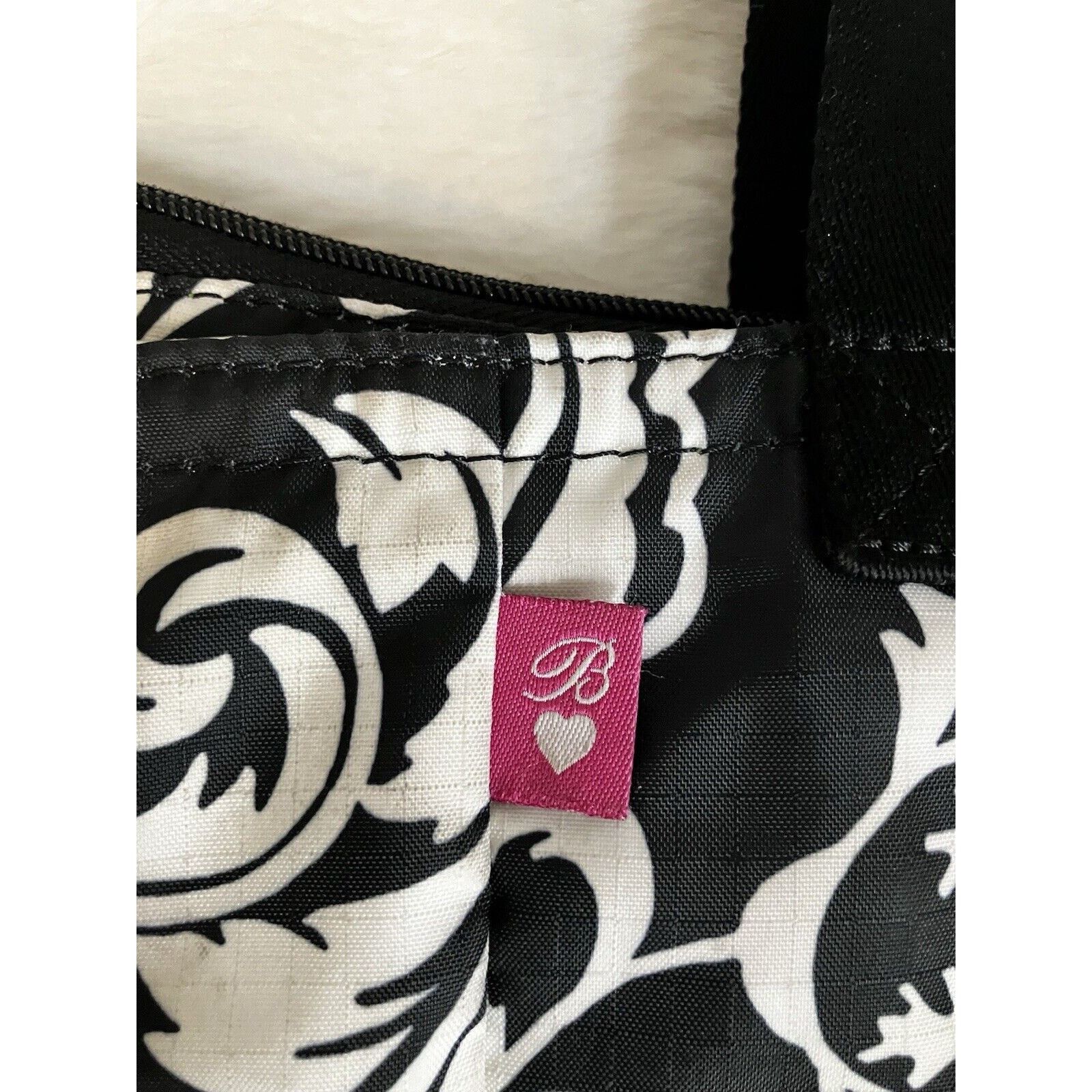Brighton BRIGHTON BLACK & WHITE SWIRL HANDBAG WATERPROOF LINING Size ONE SIZE - 4 Thumbnail