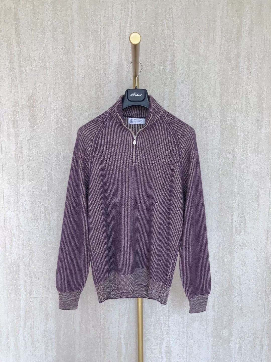 Brunello Cucinelli Brunello Cucinelli Purple Cashmere Sweater Size US M / EU 48-50 / 2 - 1 Thumbnail
