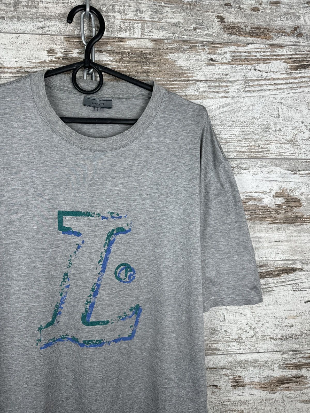 Lanvin Mens Lanvin T-shirt big logo tee luxury Size US L / EU 52-54 / 3 - 3 Thumbnail