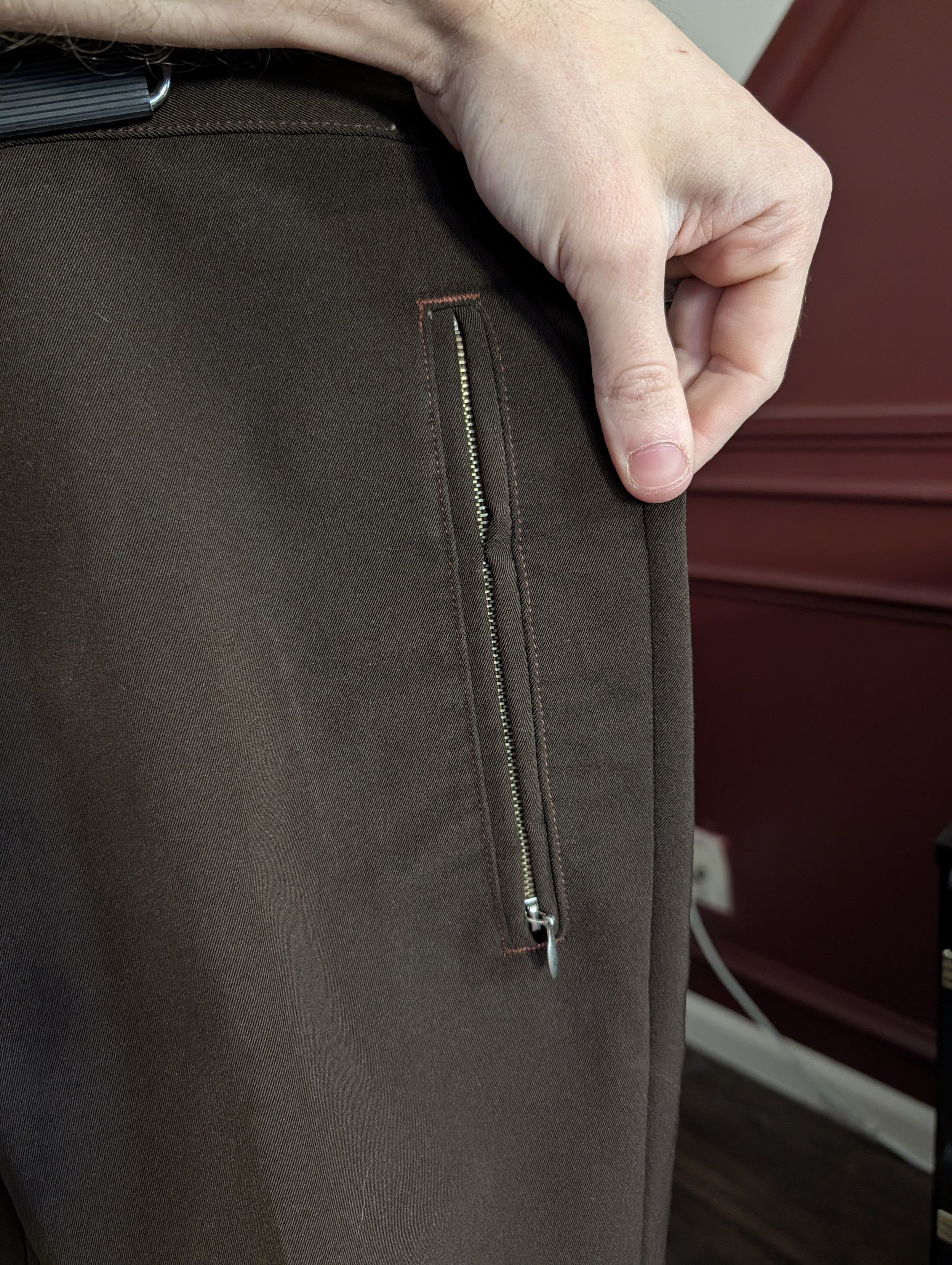 Vintage GERMAN VINTAGE Brown Wool Ski Pants zippered 36" Size US 36 / EU 52 - 3 Thumbnail