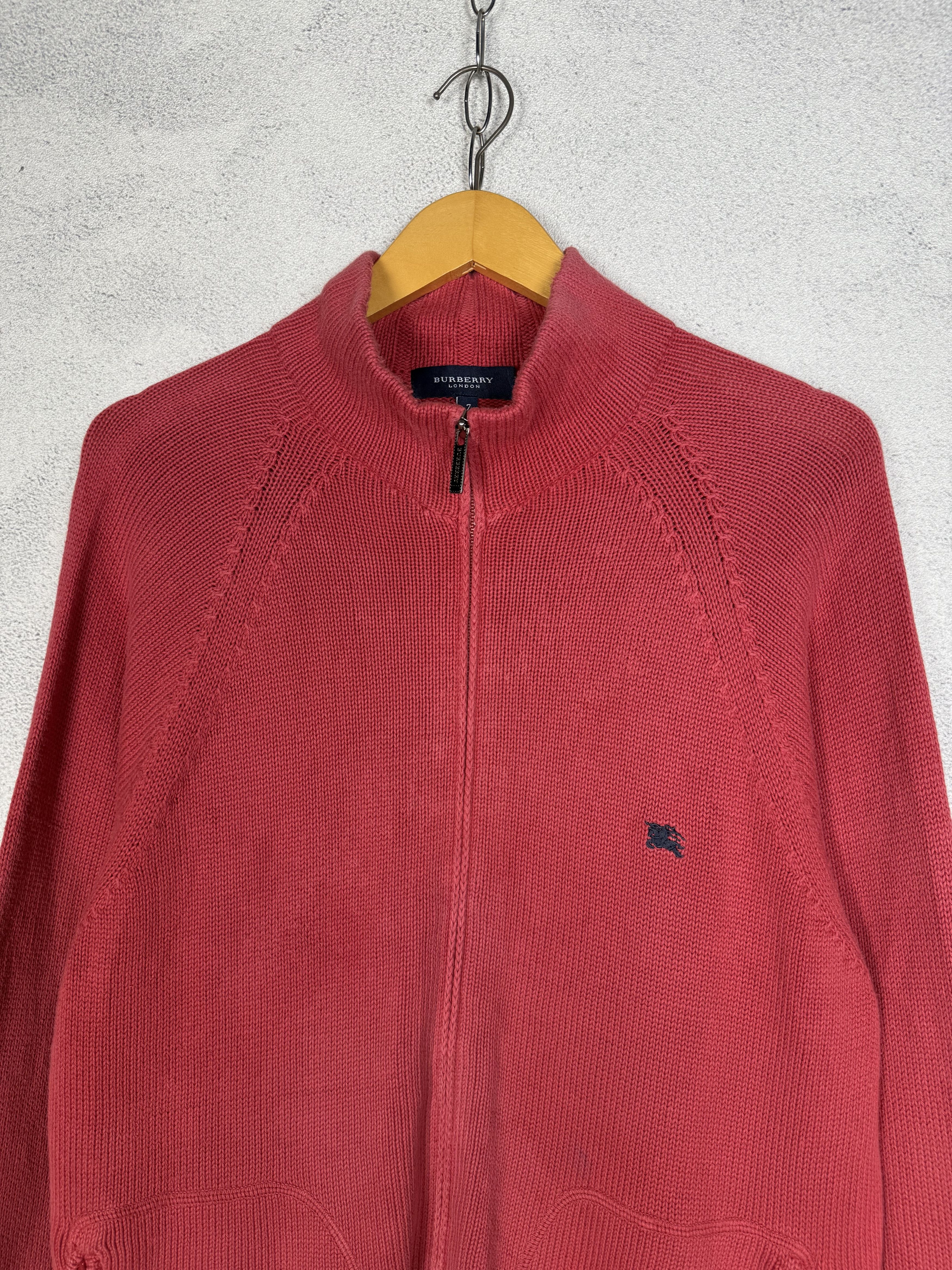Burberry Vintage Burberry Knit Zip Up Sweater Jumper Size US L / EU 52-54 / 3 - 3 Thumbnail