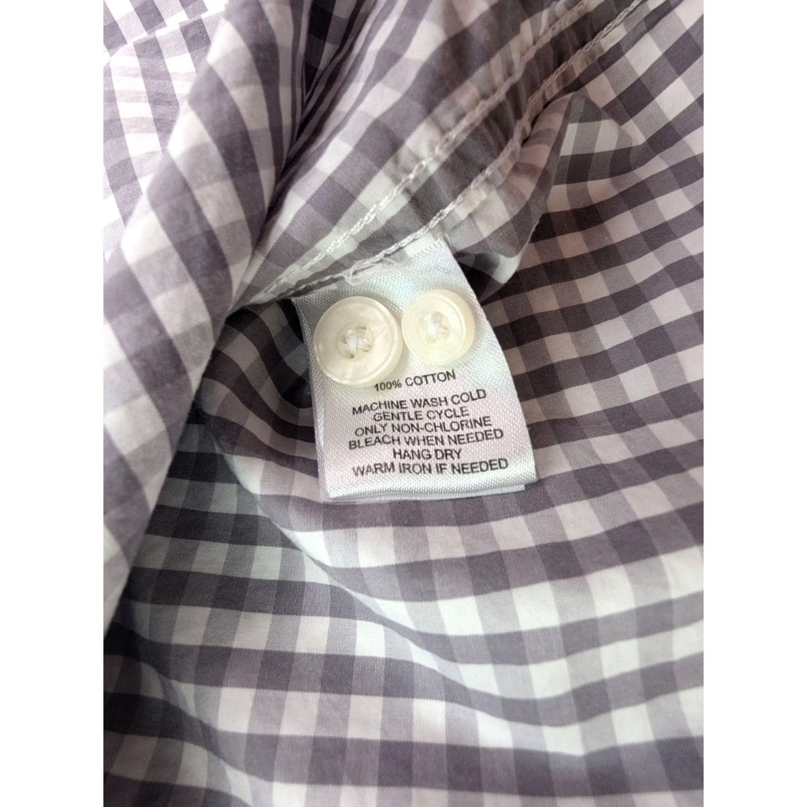 UNTUCKit UNTUCKit Plaid Button-Up Shirt Mens S Gray White Check Long Sleeve 42 Chest Size US S / EU 44-46 / 1 - 4 Thumbnail