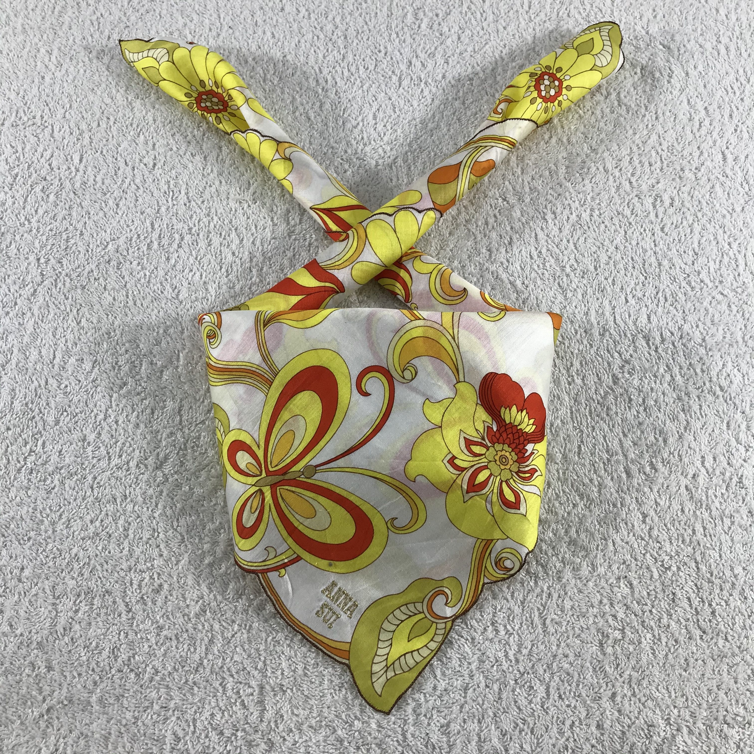 Anna Sui × Vintage Anna Sui Bandana / Handkerchief / Neckerchief - S050 Size ONE SIZE - 3 Thumbnail