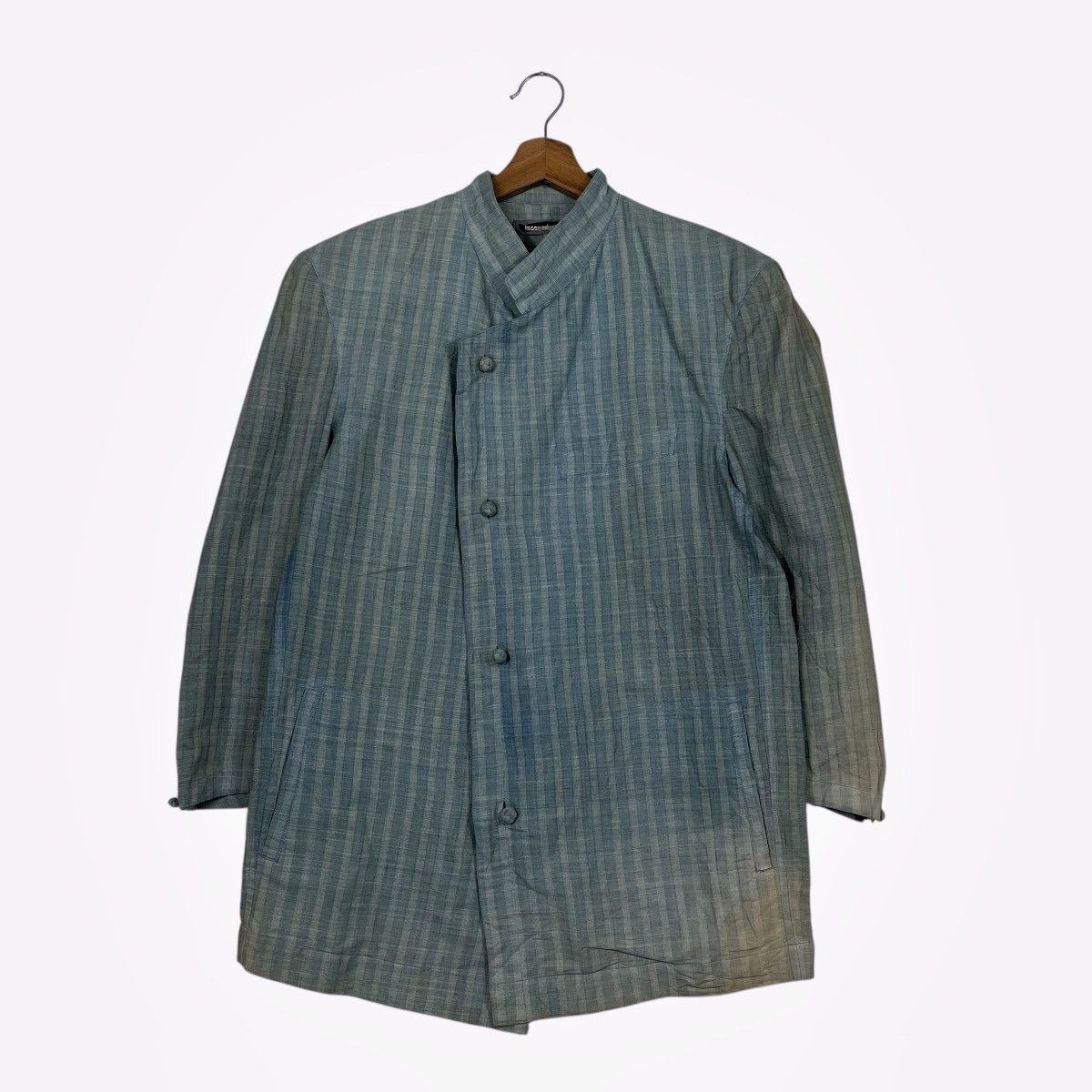 Issey Miyake Vintage 80s Issey Miyake Hickory Faded Jacket Size US M / EU 48-50 / 2 - 1 Thumbnail