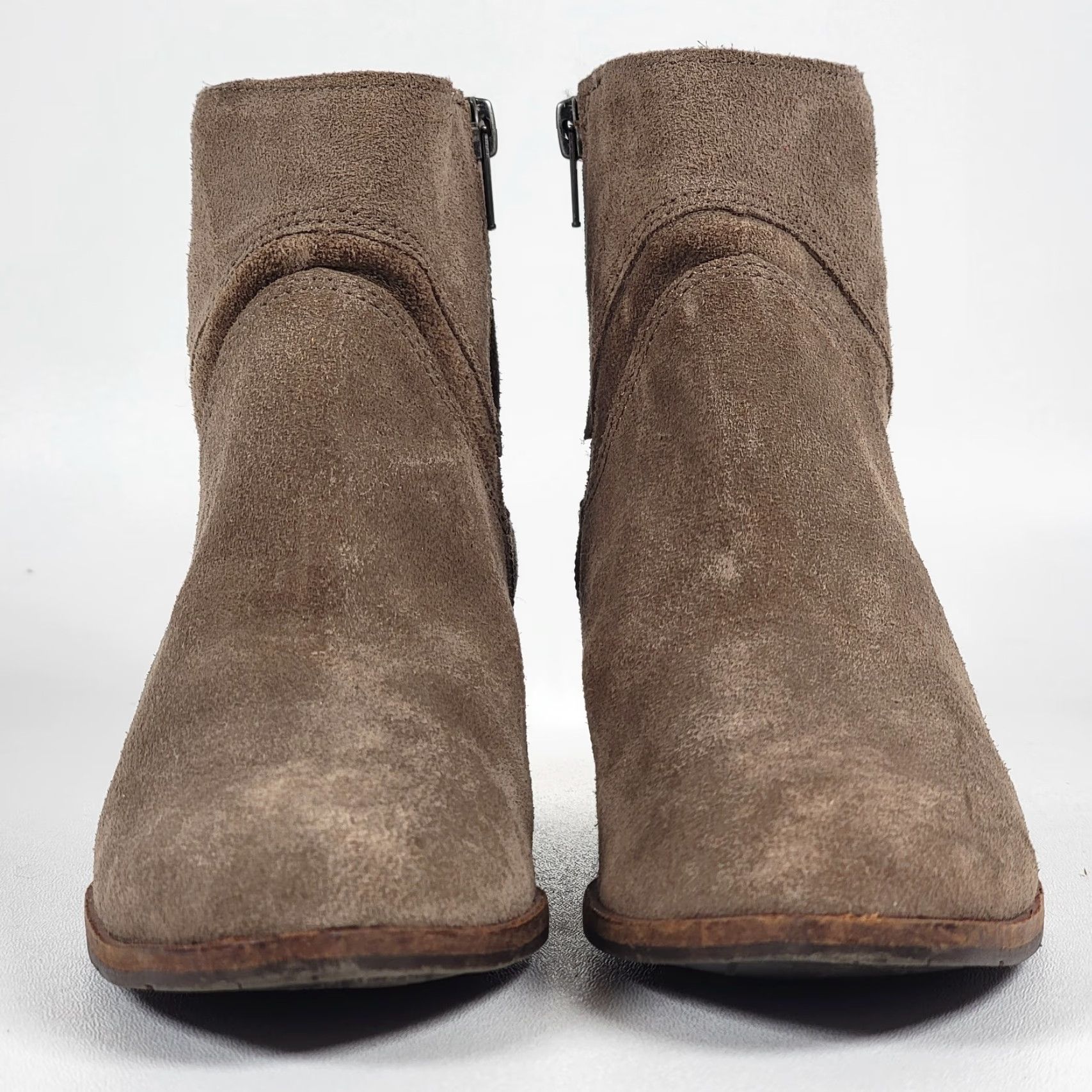 Dolce Vita DV by Dolce Vita Booties Women's 7.5 Taupe Brown Suede Zip Ankle Boots Bootie Women's 7.5 Taupe Brown Suede Zip Ankle Boots Size US 8 / IT 38 - 3 Thumbnail