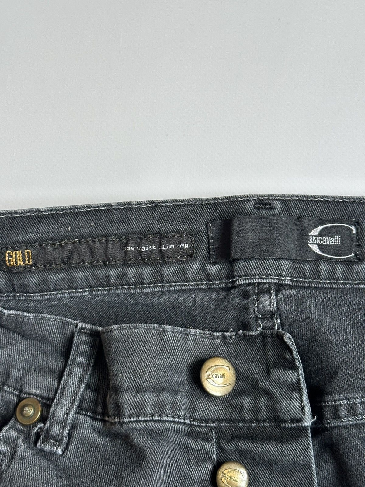 Roberto Cavalli Just Cavalli Dark Gray Slim Jeans Size 33 Size US 33 - 10 Thumbnail