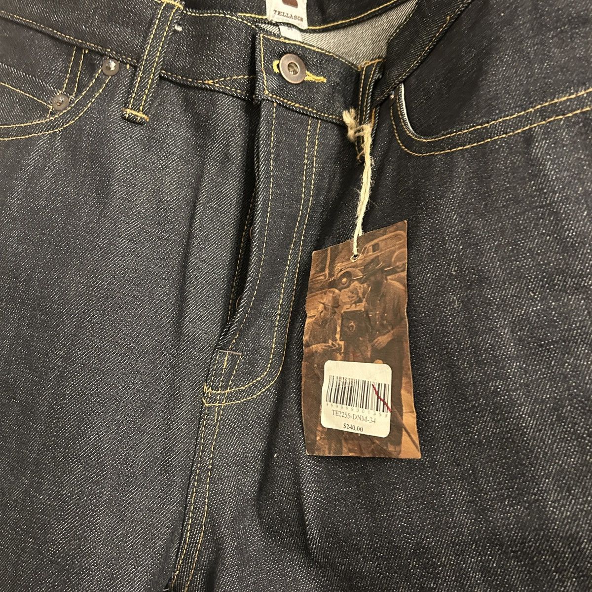 Tellason Tellason Is Elgin Mid Rise Slim Tapered Selvedge Jeans Size US 34 / EU 50 - 3 Thumbnail
