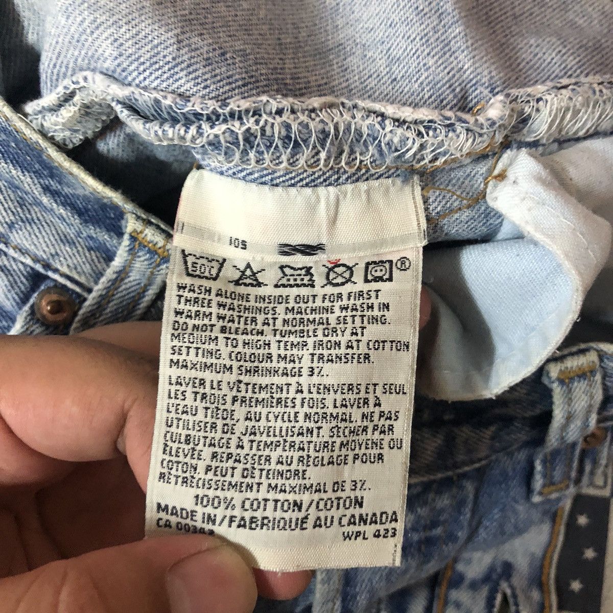 Levi's DLL Levis X Quana double waist reconstruct Denim #A2067 Size US 31 - 23 Thumbnail