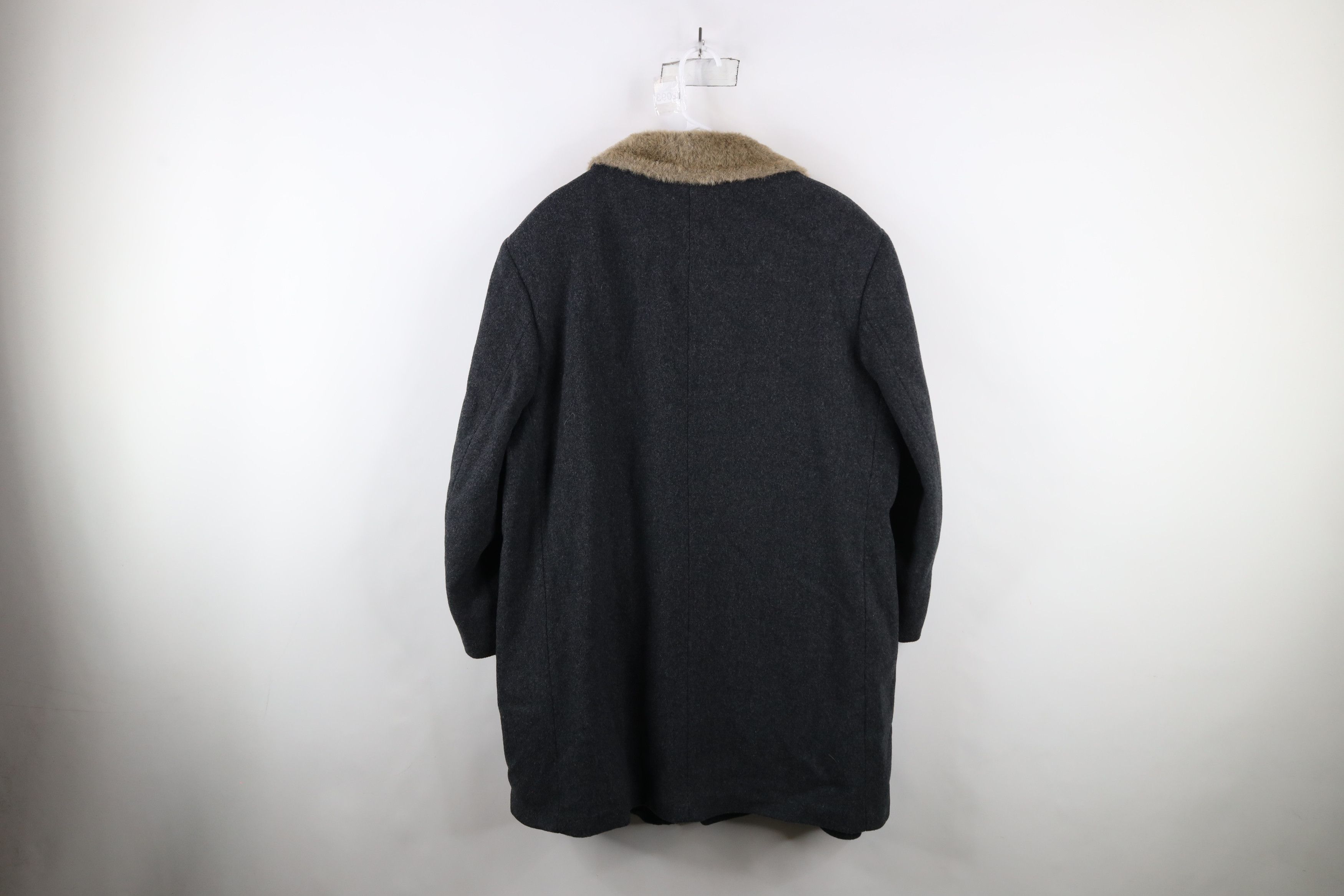 Vintage Vintage 70s Streetwear Overcoat Jacket Charcoal Gray USA Size US XL / EU 56 / 4 - 10 Thumbnail