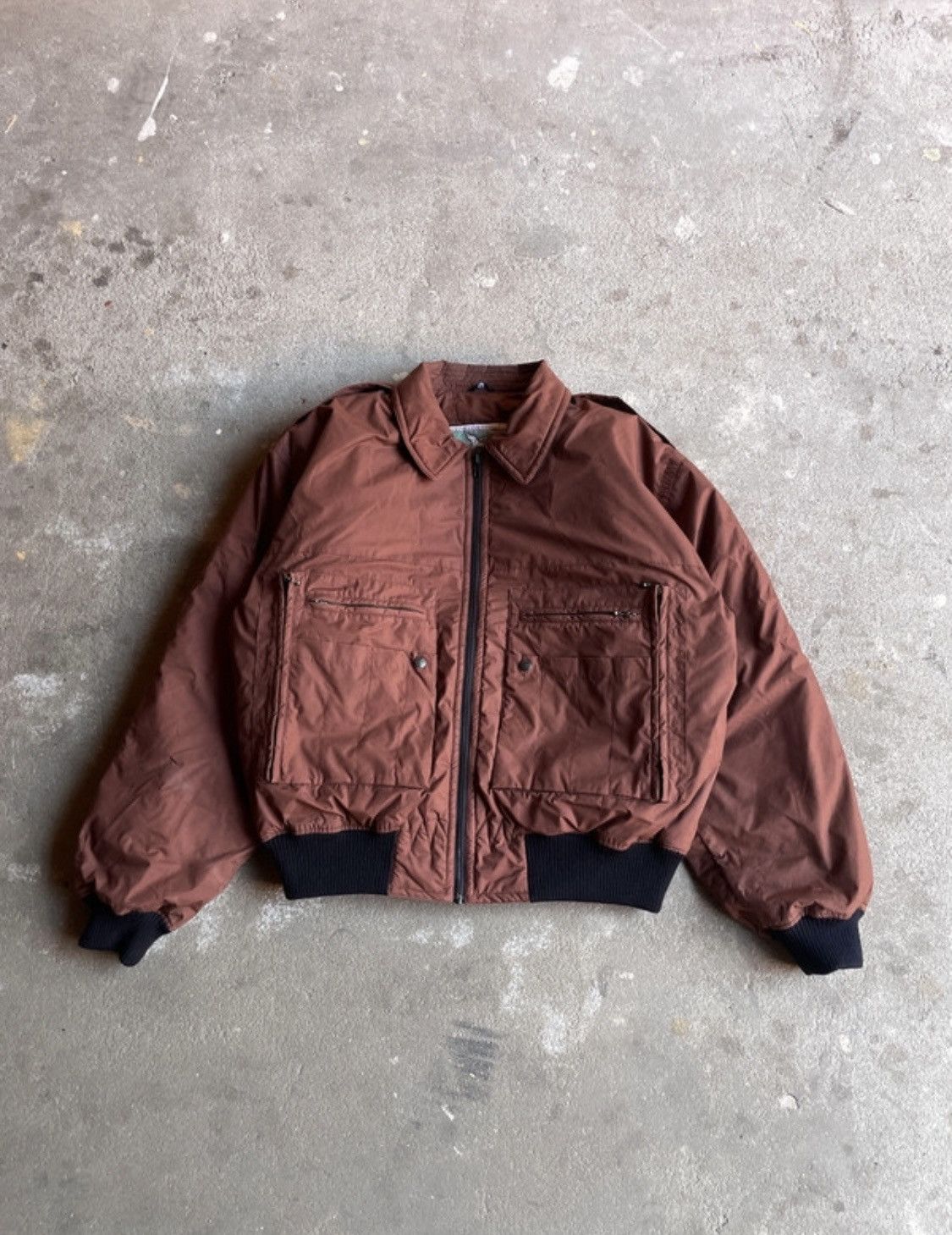 Vintage Vintage Brown Bomber Jacket Size US L / EU 52-54 / 3 - 1 Thumbnail