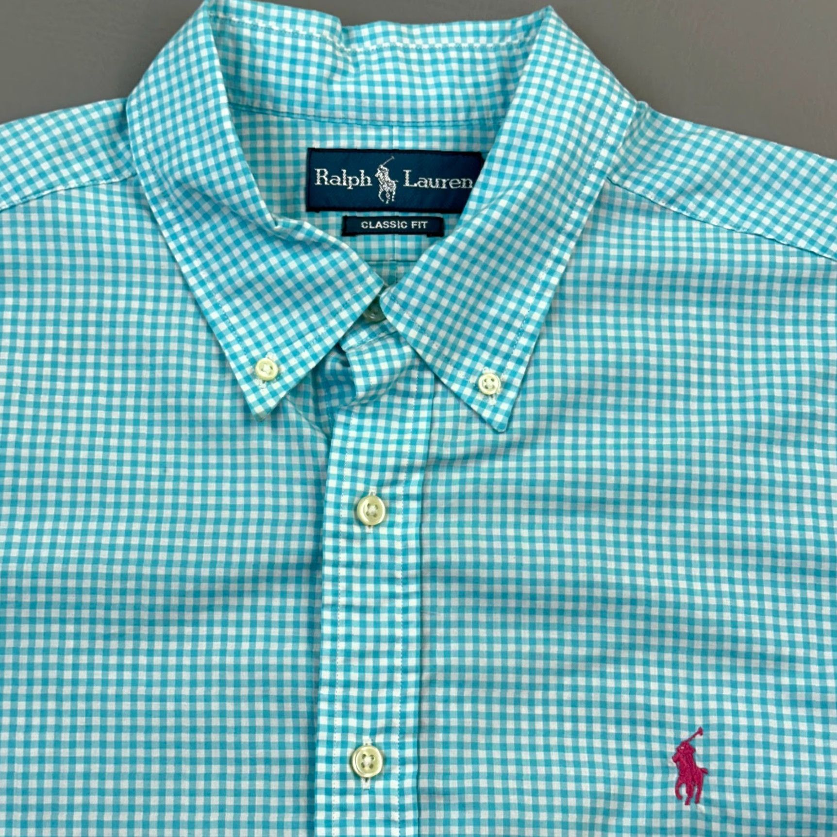Ralph Lauren Ralph Lauren Shirt Mens XL Blue Gingham Check Classic Fit Long Sleeve Preppy Shirt Size US XL / EU 56 / 4 - 2 Thumbnail